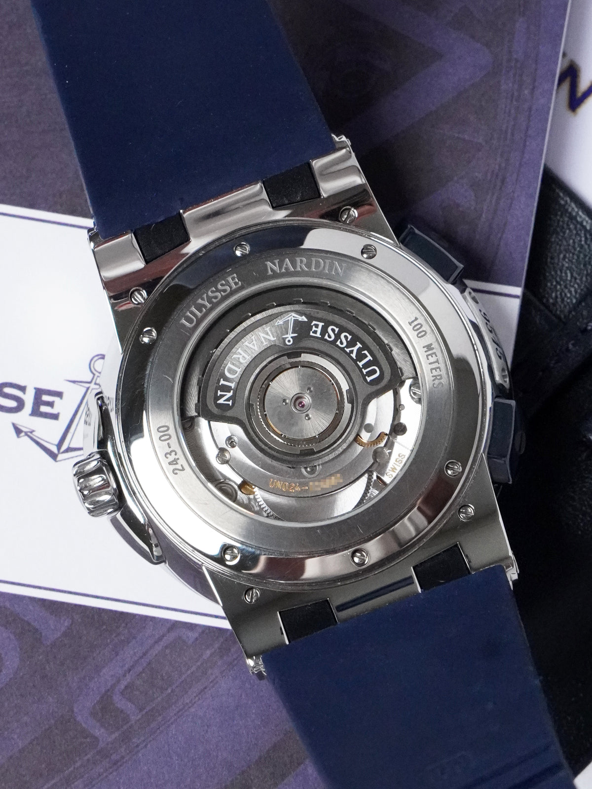 Ulysse Nardin Executive Dual Time 243-00-3/43 - Stainless Steel, Blue Dial, Automatic, Full Set (2015)