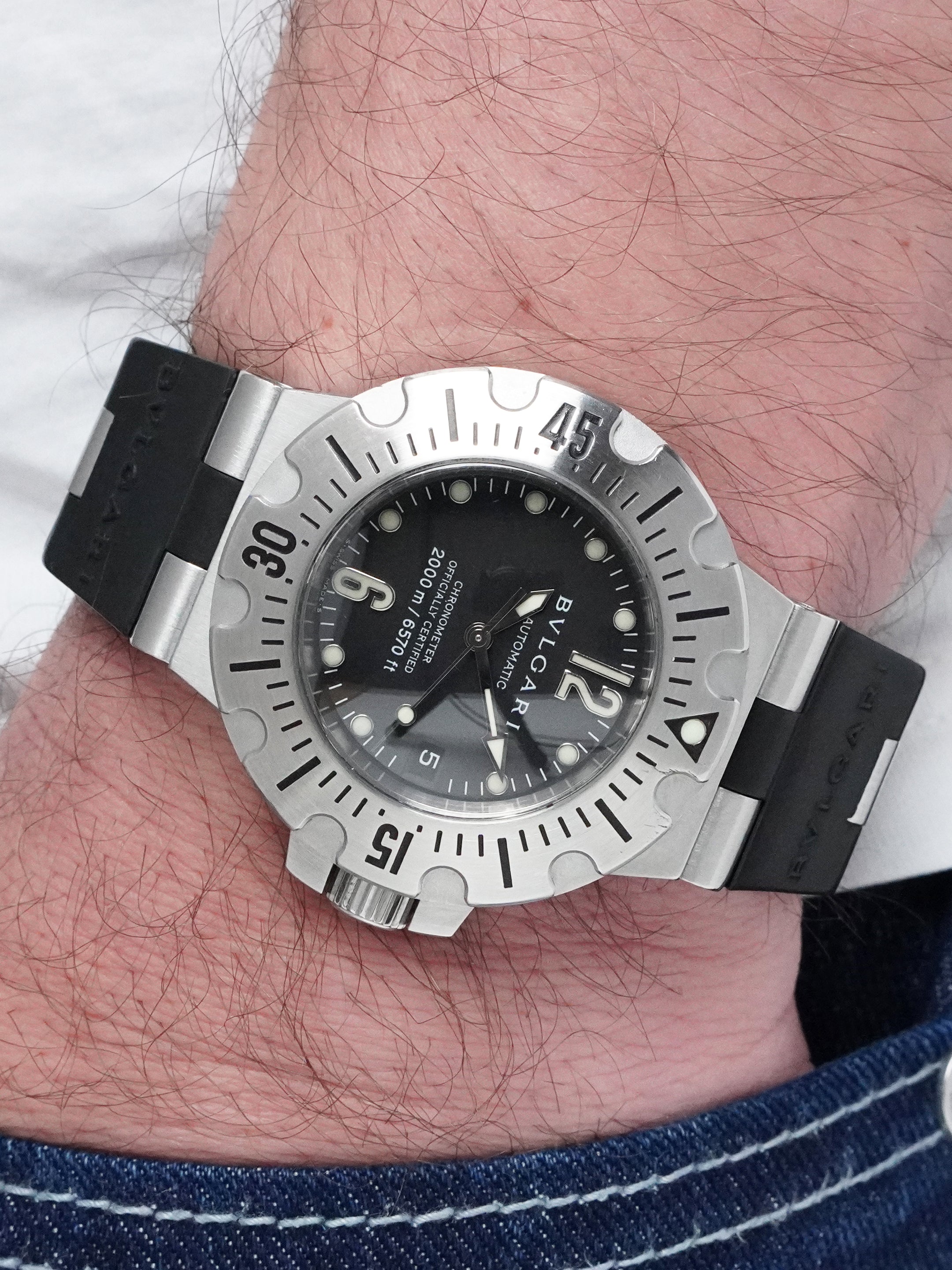 Bvlgari Diagono Professional Scuba 2000m SD42S - Black Dial, Automatic, Full Set (2000)