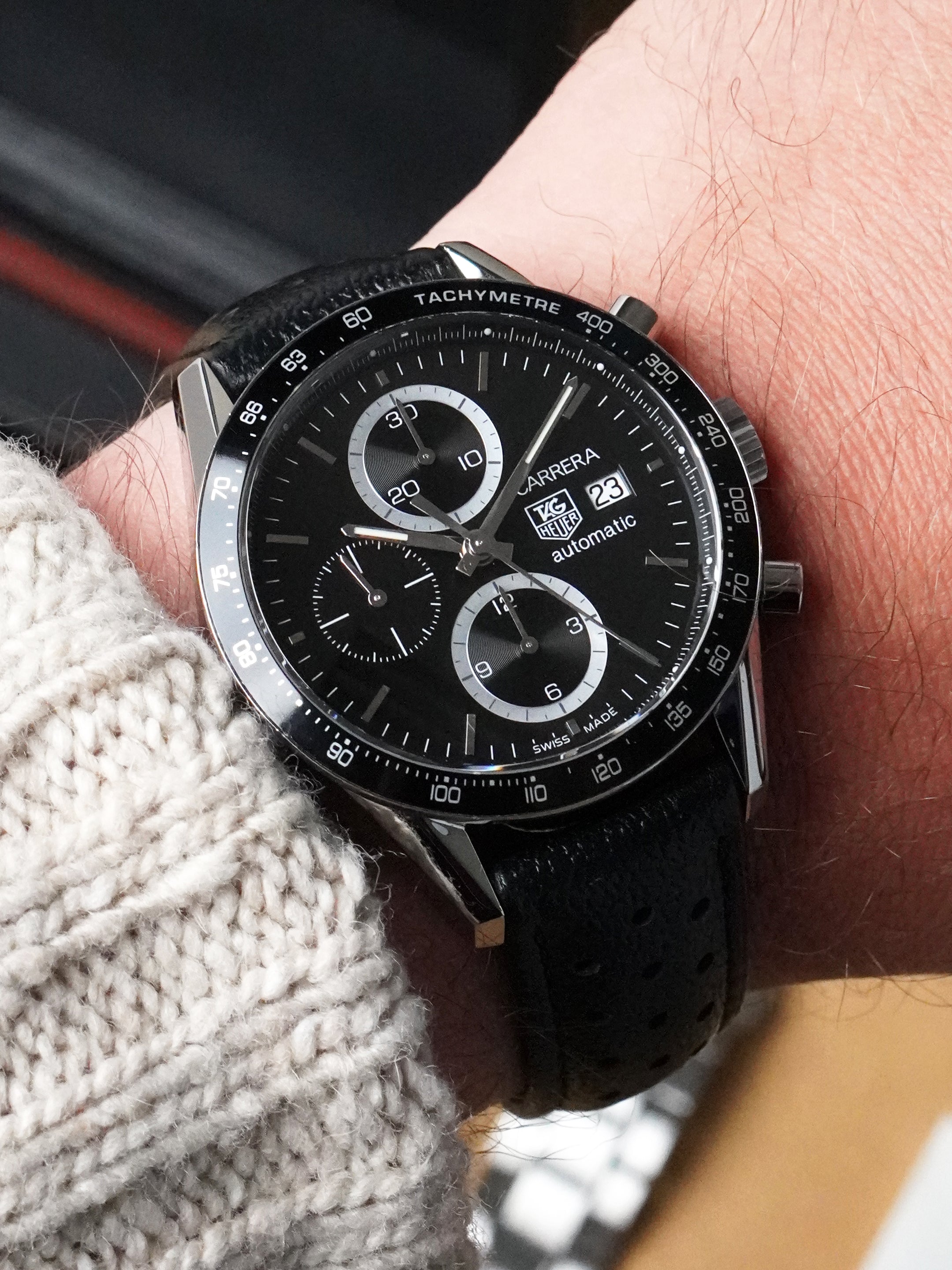 TAG Heuer Carrera Calibre 16 “Juan Manuel Fangio” CV2010-4 -  Stainless Steel, Automatic, Full Set (2009)