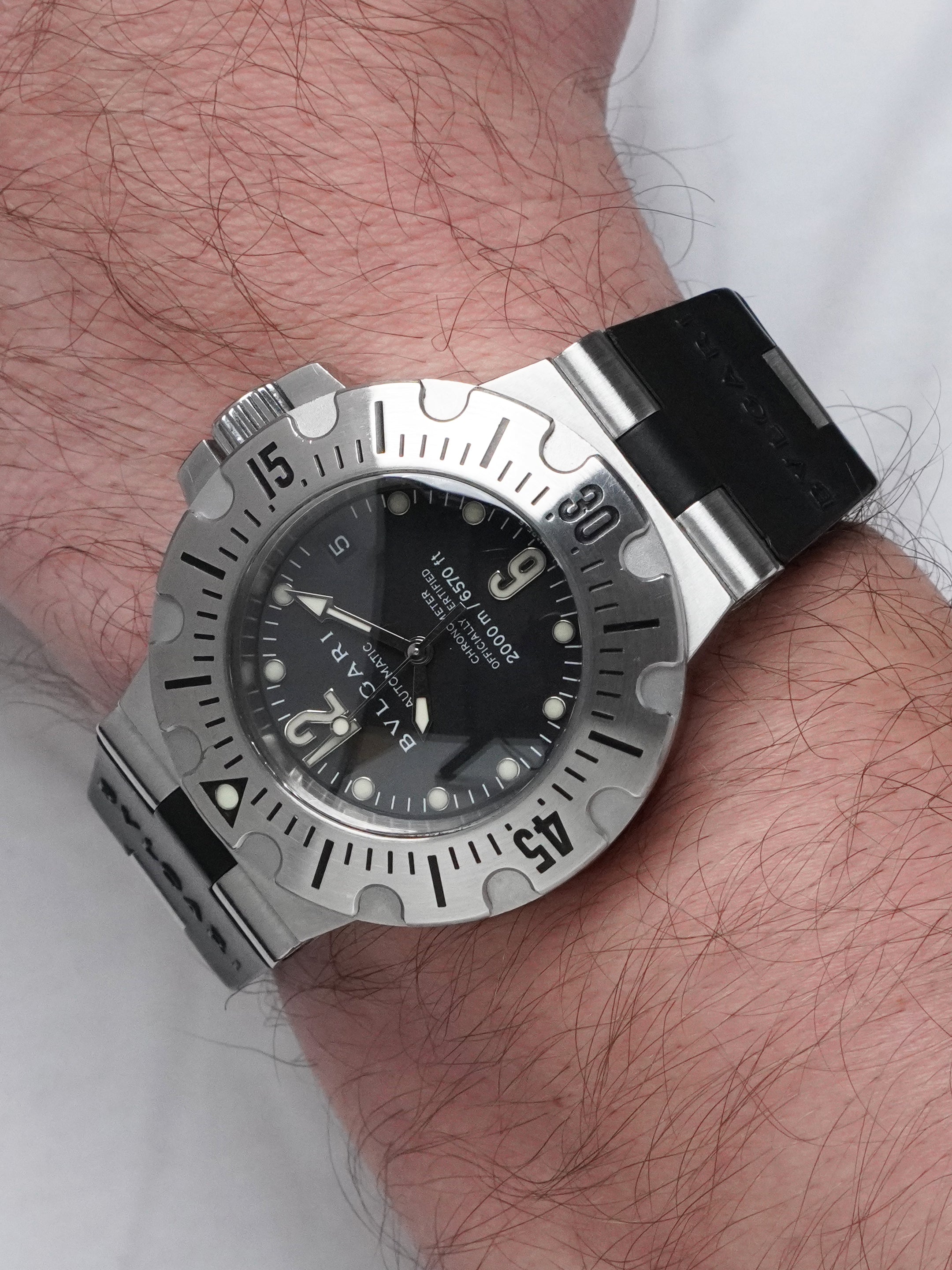 Bvlgari Diagono Professional Scuba 2000m SD42S - Black Dial, Automatic, Full Set (2000)