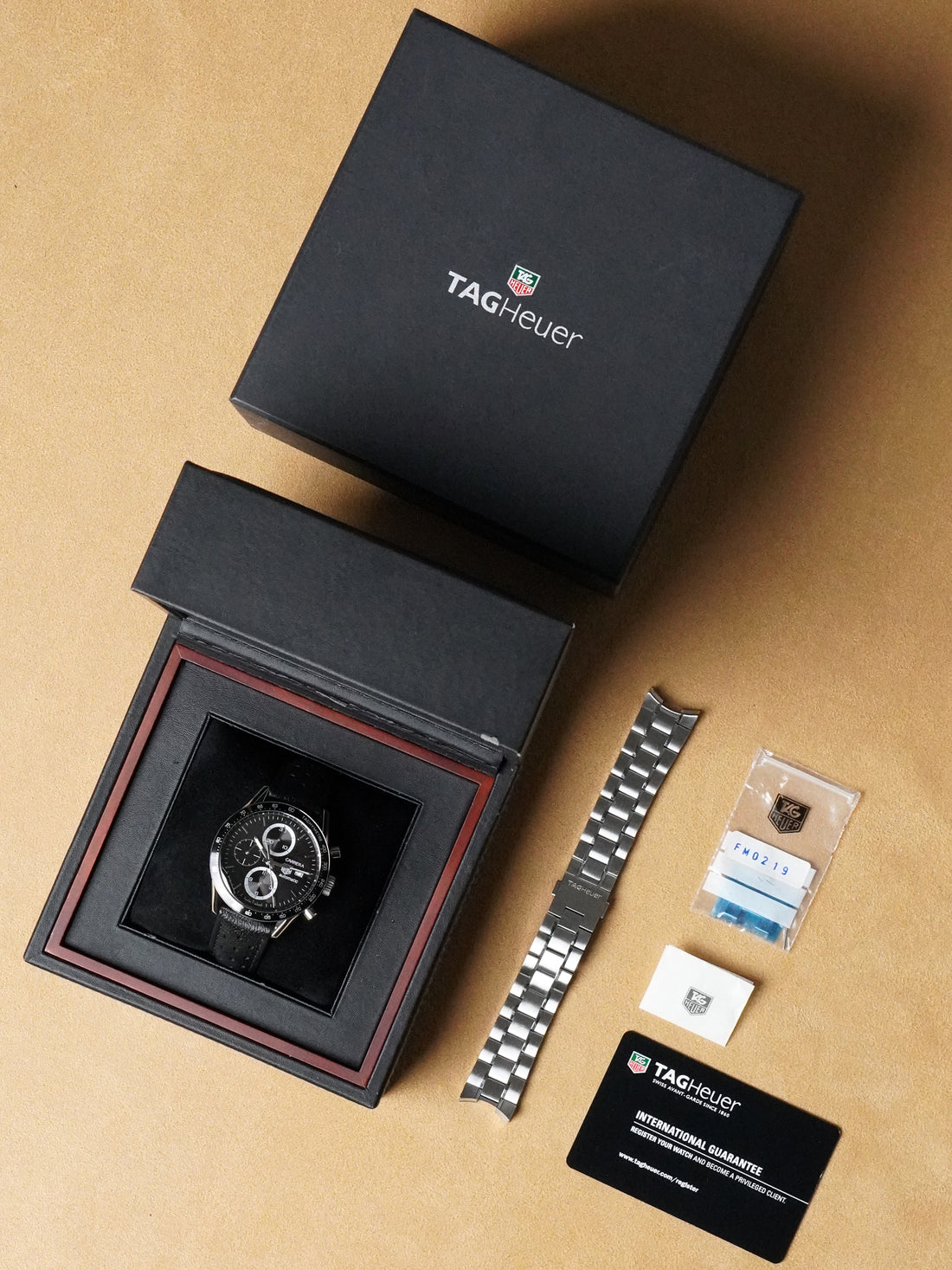 TAG Heuer Carrera Calibre 16 “Juan Manuel Fangio” CV2010-4 -  Stainless Steel, Automatic, Full Set (2009)