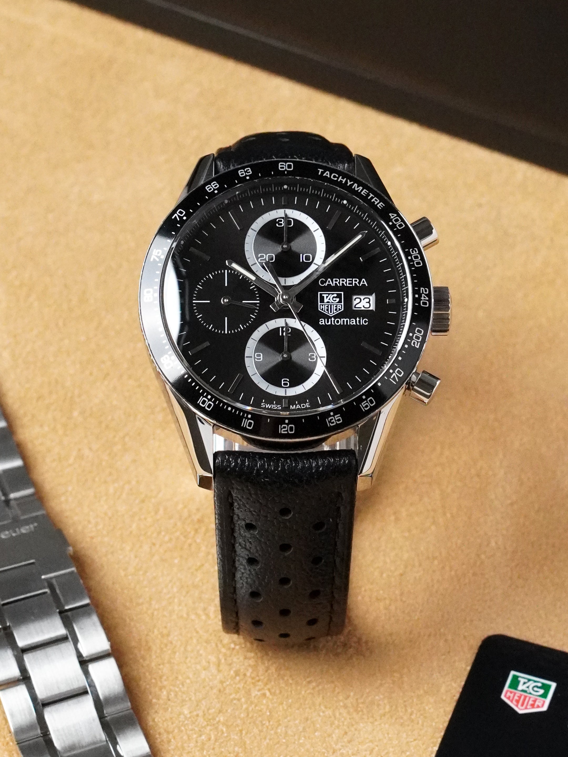 TAG Heuer Carrera Calibre 16 “Juan Manuel Fangio” CV2010-4 -  Stainless Steel, Automatic, Full Set (2009)