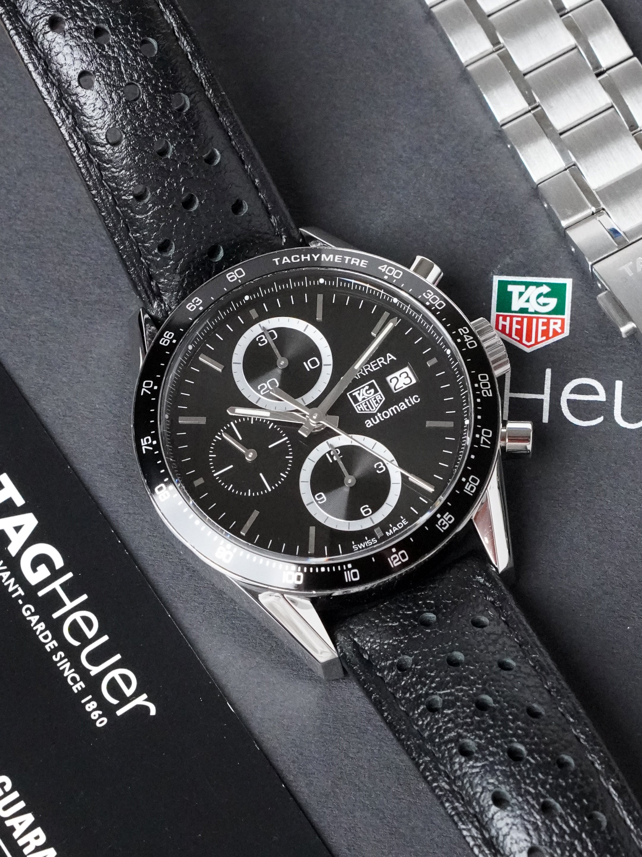 TAG Heuer Carrera Calibre 16 “Juan Manuel Fangio” CV2010-4 -  Stainless Steel, Automatic, Full Set (2009)
