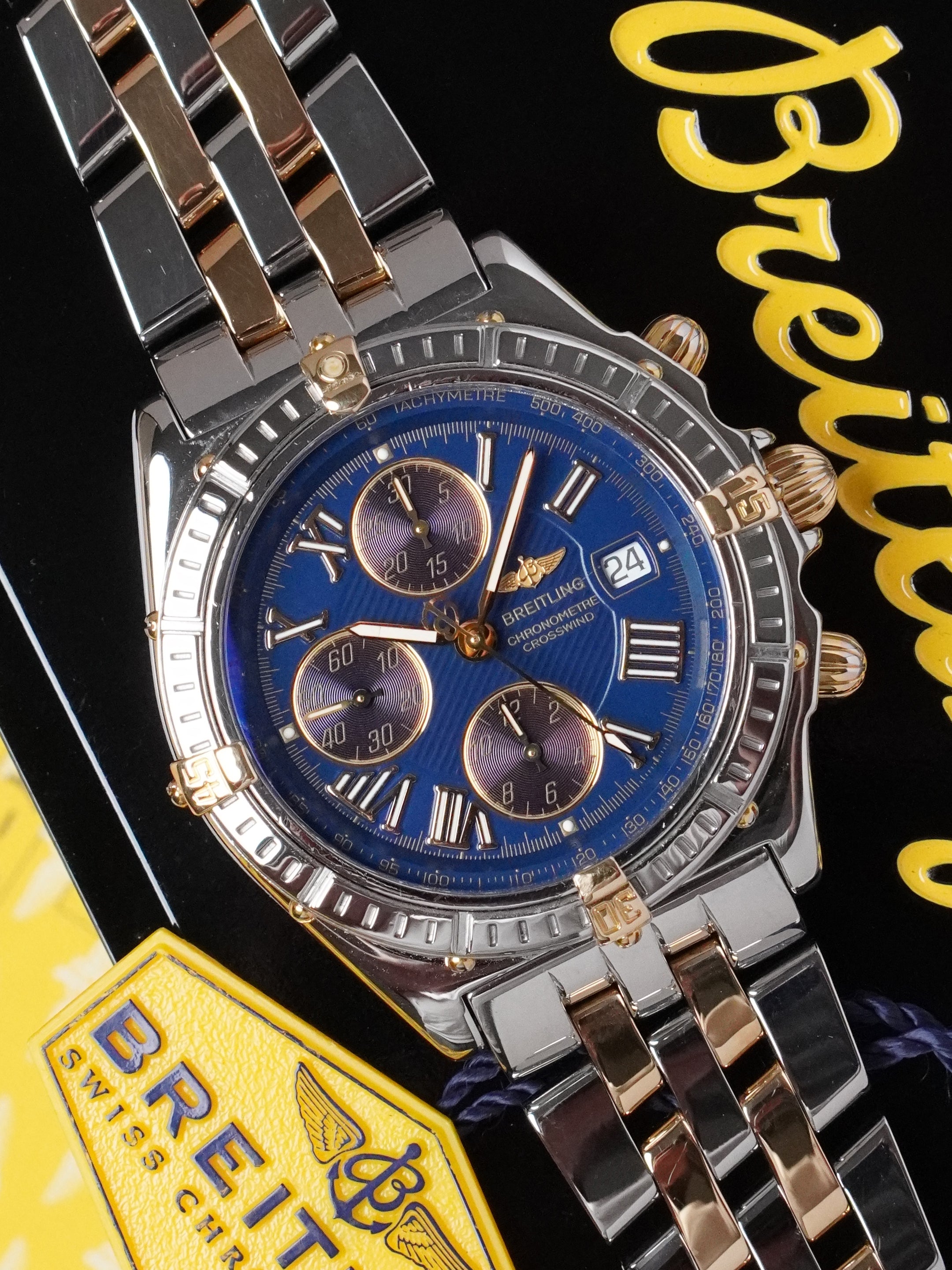 Breitling Crosswind Chronograph B13355 - Two-Tone, Blue Dial, Automatic, Full Set (2003)