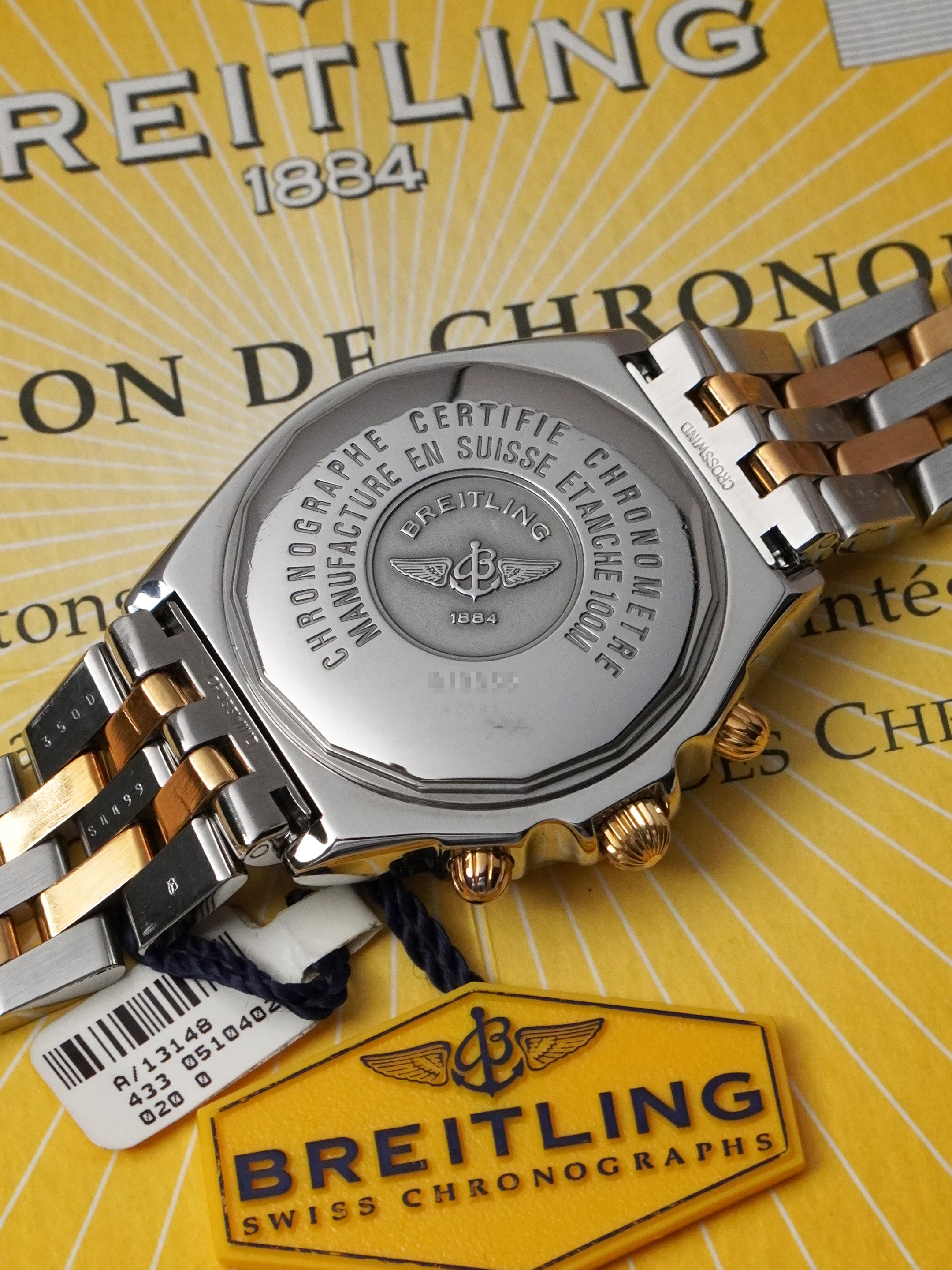 Breitling Crosswind Chronograph B13355 - Two-Tone, Blue Dial, Automatic, Full Set (2003)