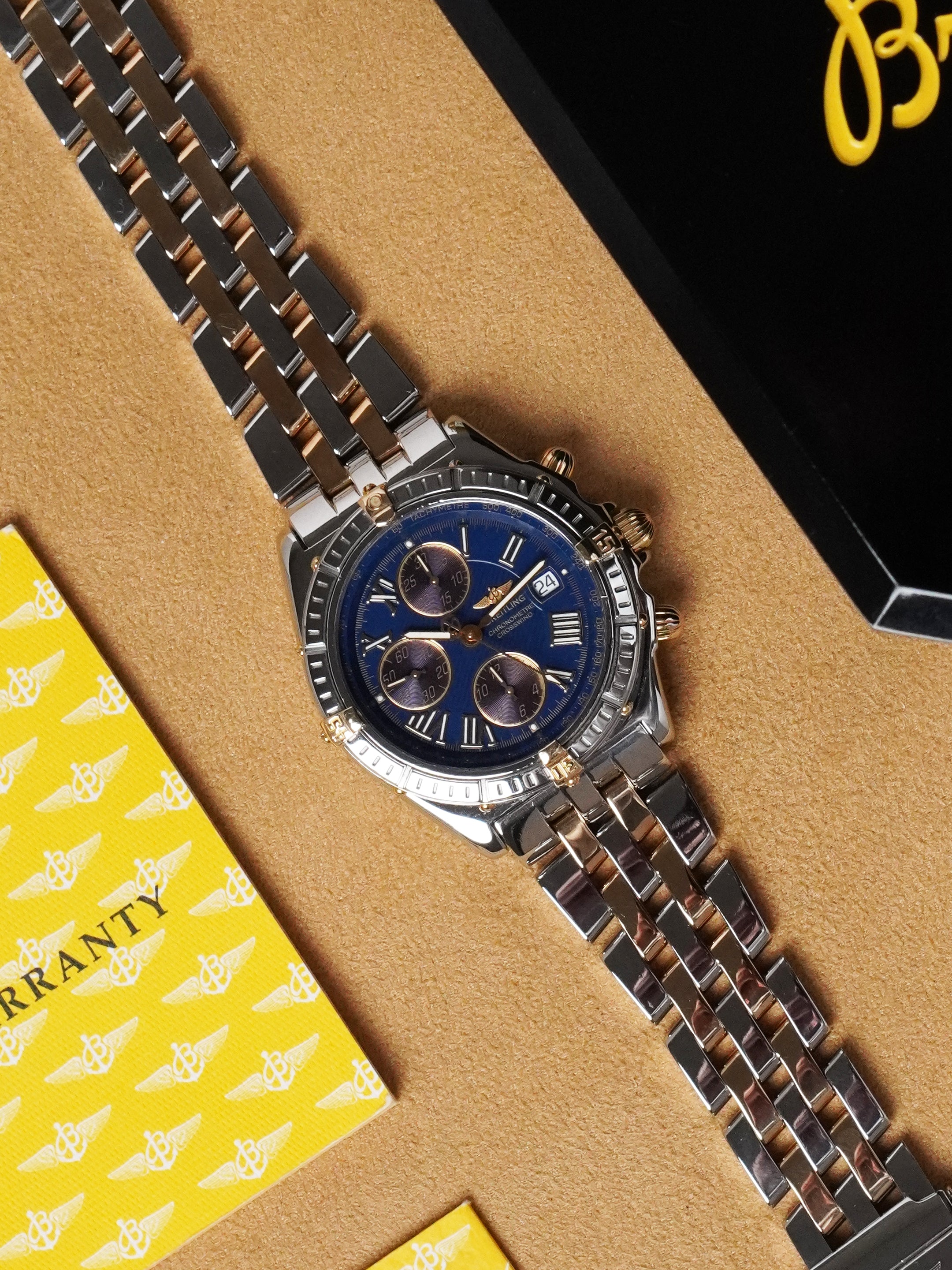 Breitling Crosswind Chronograph B13355 - Two-Tone, Blue Dial, Automatic, Full Set (2003)