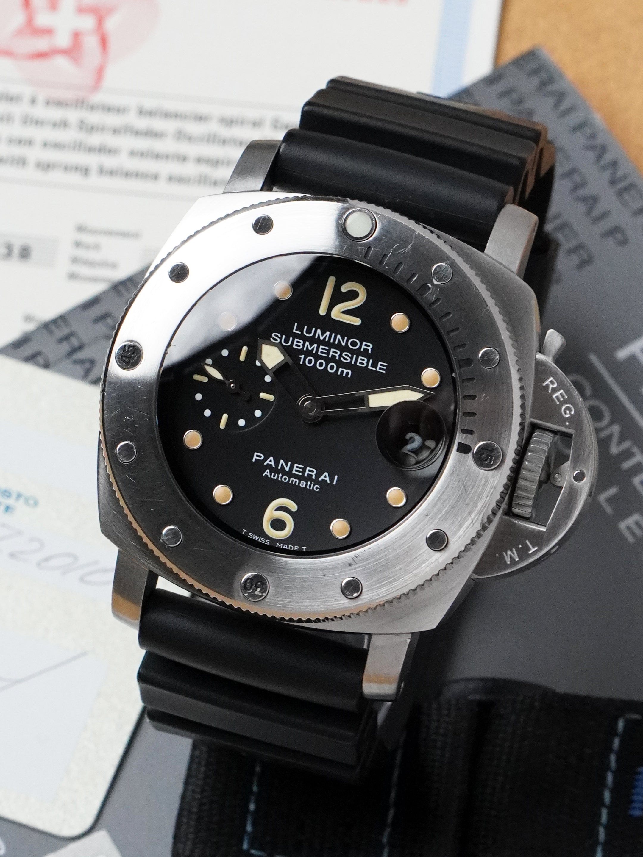 Panerai Luminor 1950 Submersible PAM 00243 - Stainless Steel, Black Dial, Full Set (2010)