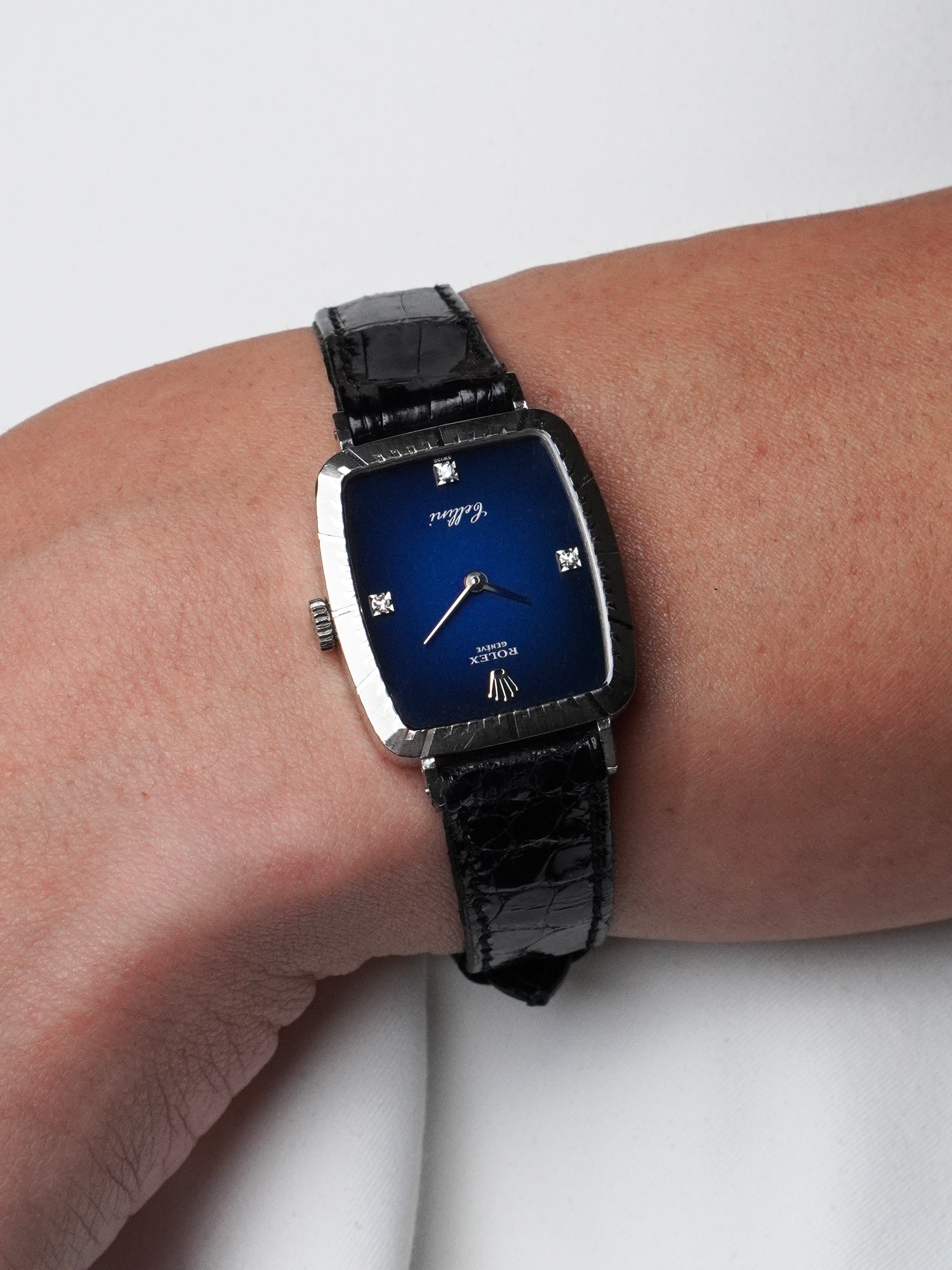 Rolex Cellini 4080 - Factory Diamonds, 18K 750 White Gold, Manual, Box Only (1981)