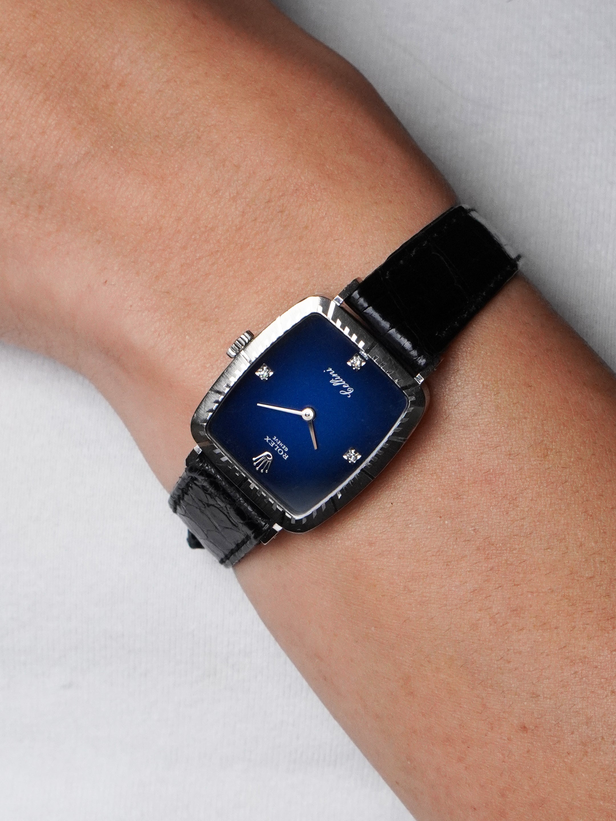 Rolex Cellini 4080 - Factory Diamonds, 18K 750 White Gold, Manual, Box Only (1981)