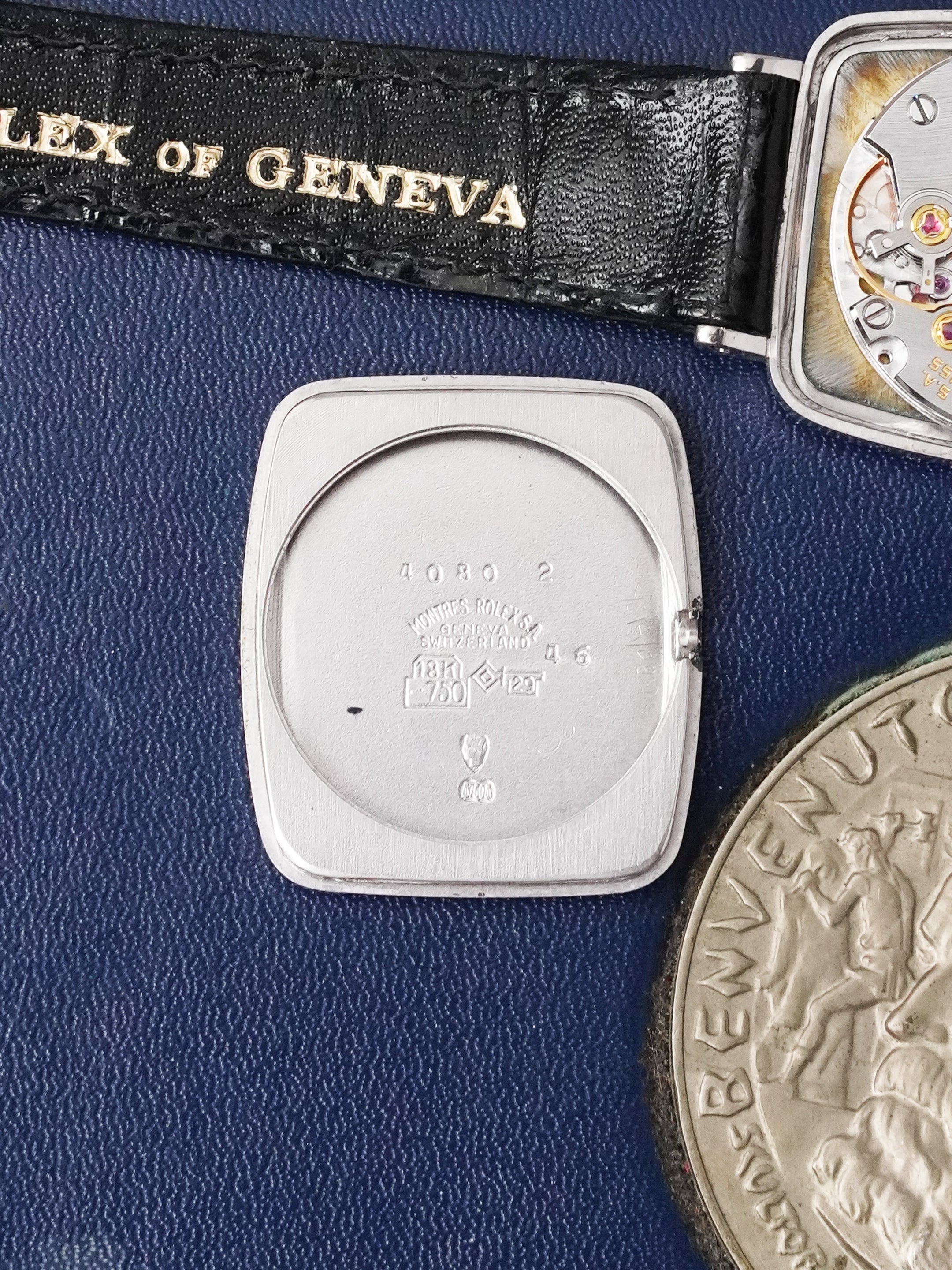 Rolex Cellini 4080 - Factory Diamonds, 18K 750 White Gold, Manual, Box Only (1981)