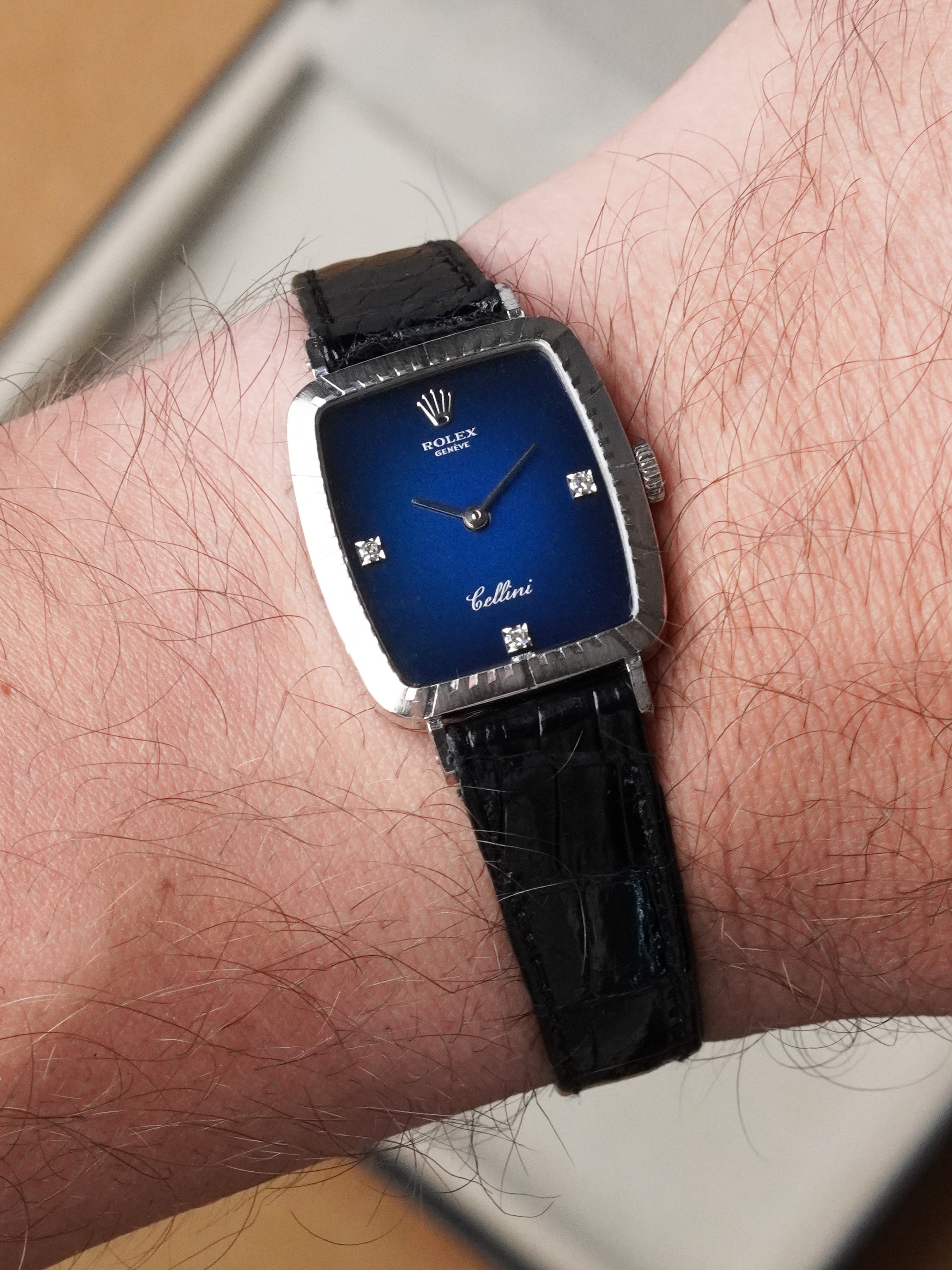 Rolex Cellini 4080 - Factory Diamonds, 18K 750 White Gold, Manual, Box Only (1981)