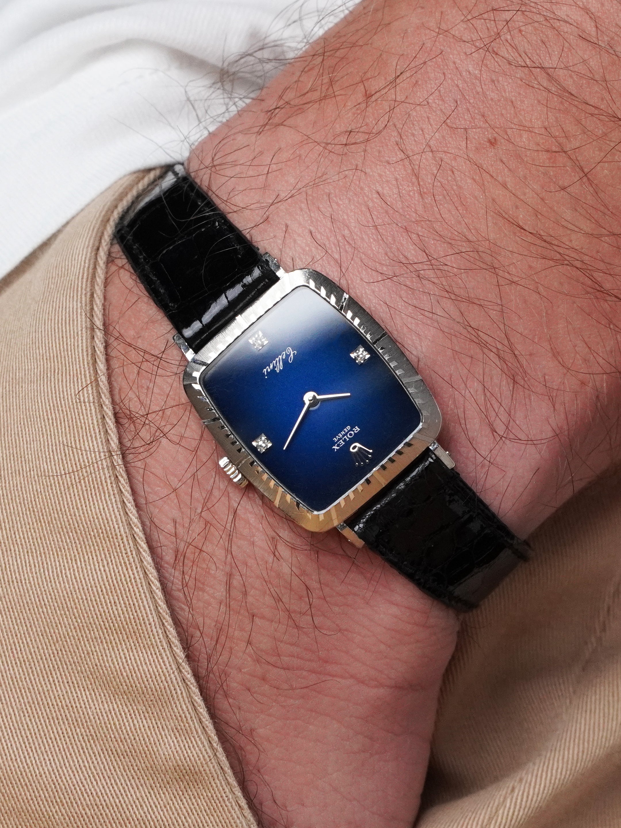 Rolex Cellini 4080 - Factory Diamonds, 18K 750 White Gold, Manual, Box Only (1981)