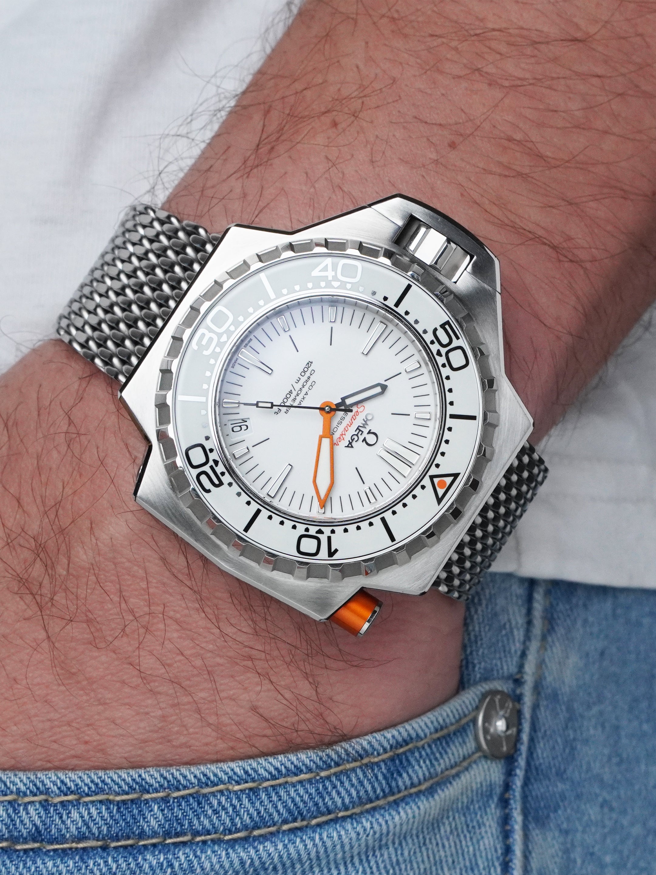 Omega Seamaster PloProf 1200m 224.32.55.21.04.001 - Stainless Steel, White Dial, Automatic, Full Set (2020)