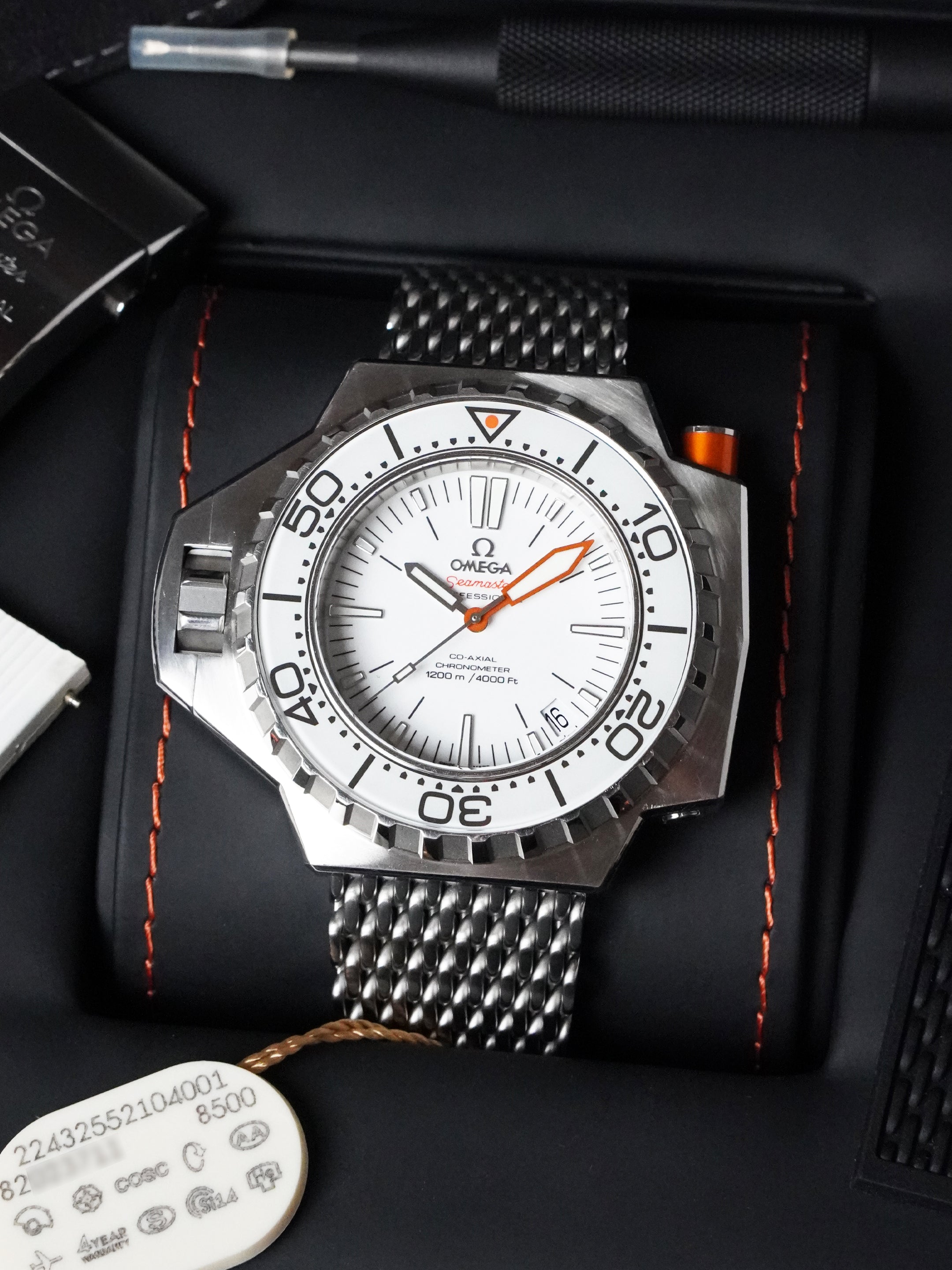 Omega Seamaster PloProf 1200m 224.32.55.21.04.001 - Stainless Steel, White Dial, Automatic, Full Set (2020)