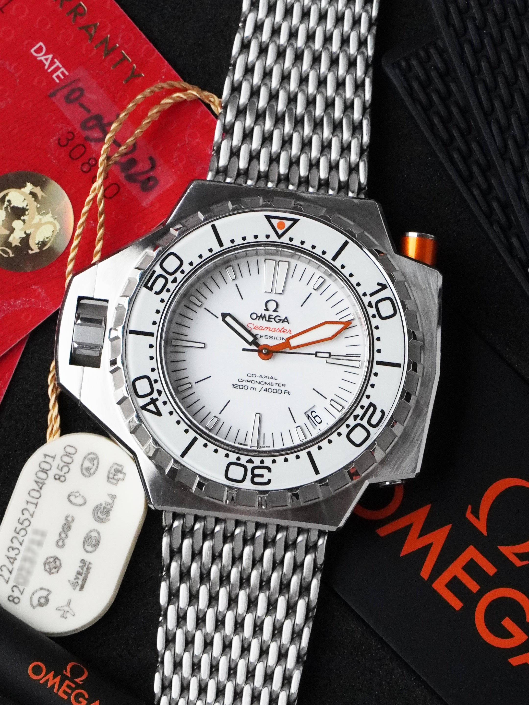 Omega Seamaster PloProf 1200m 224.32.55.21.04.001 - Stainless Steel, White Dial, Automatic, Full Set (2020)