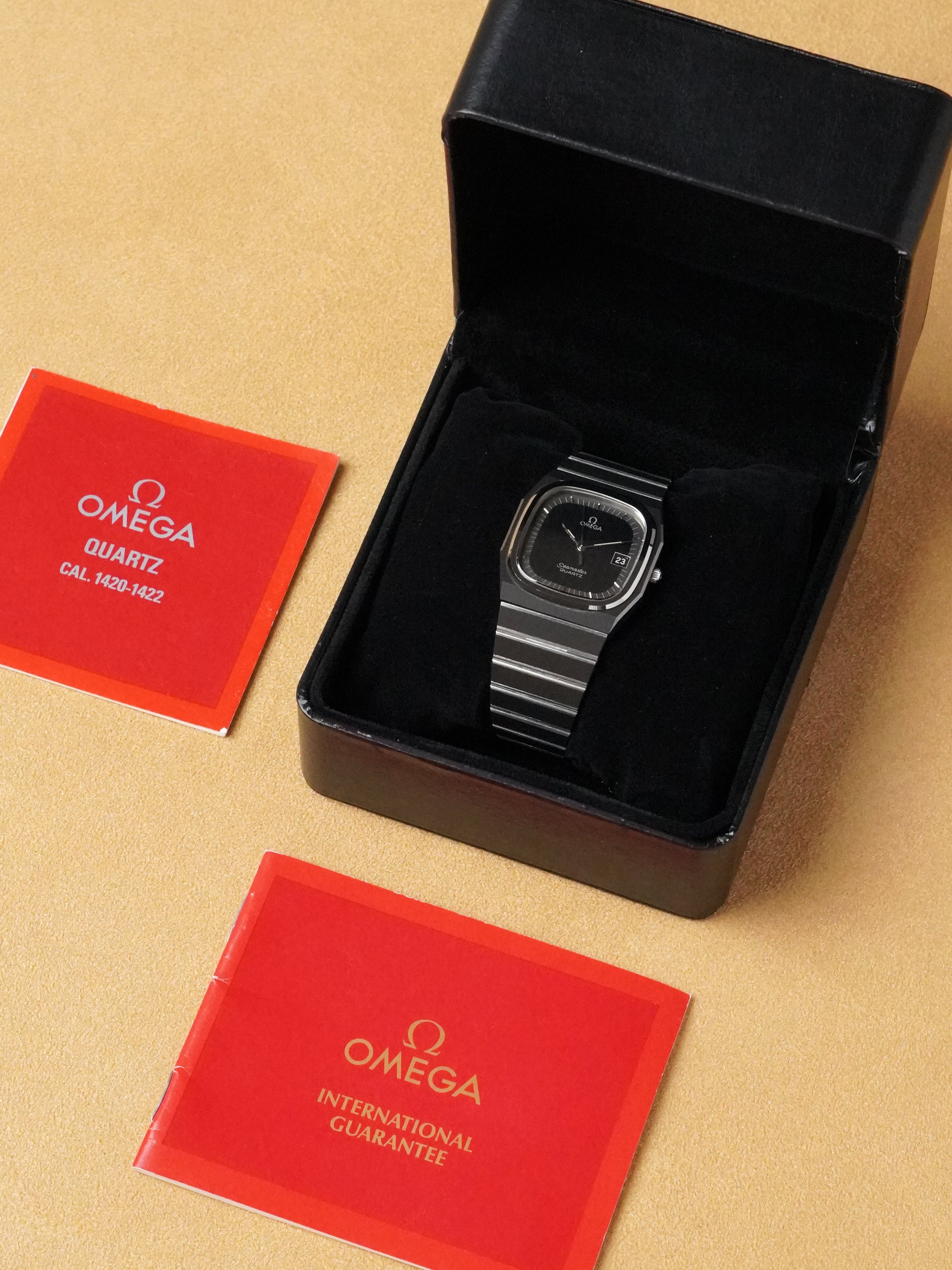 Omega Seamaster Cermet "Black Tulip" 396.0945 - Ceramic, Quartz, Full Set (1982)