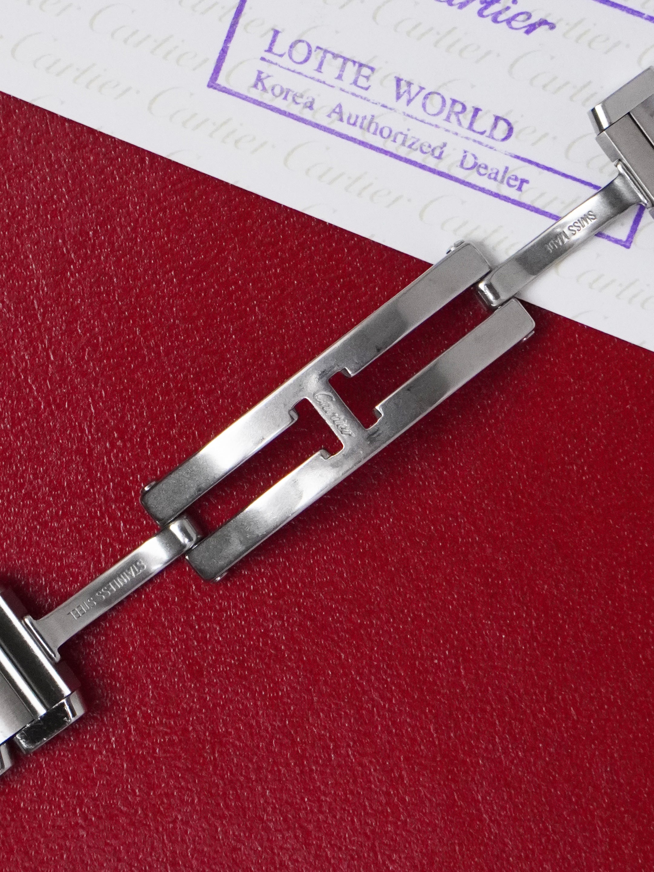 Cartier Tank Française 2384 - Stainless Steel, White Dial, Quartz, Full Set (2004)