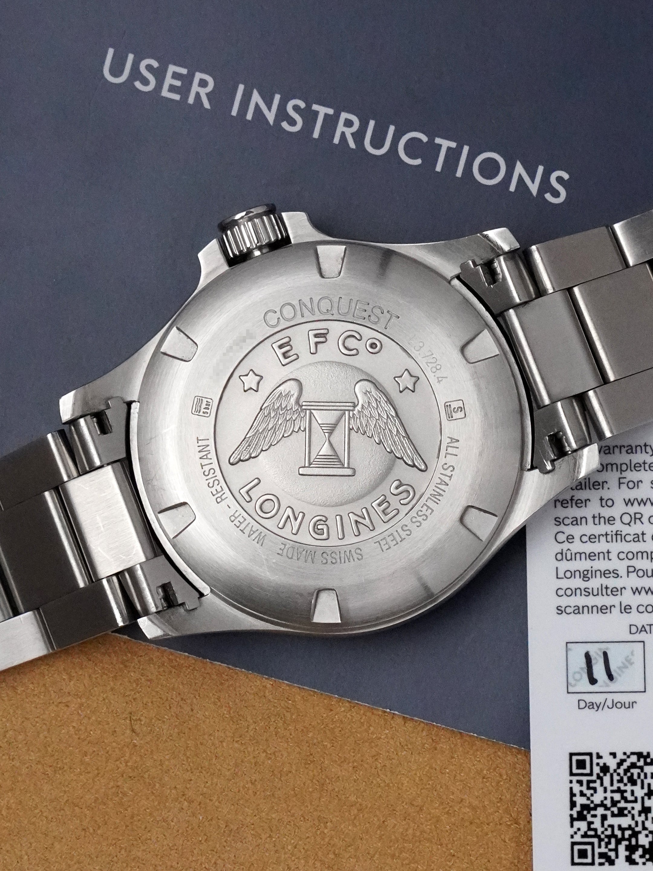 Longines Conquest V.H.P. GMT L3.728.4.76.6 - Stainless Steel, White Dial, Full Set (2022)