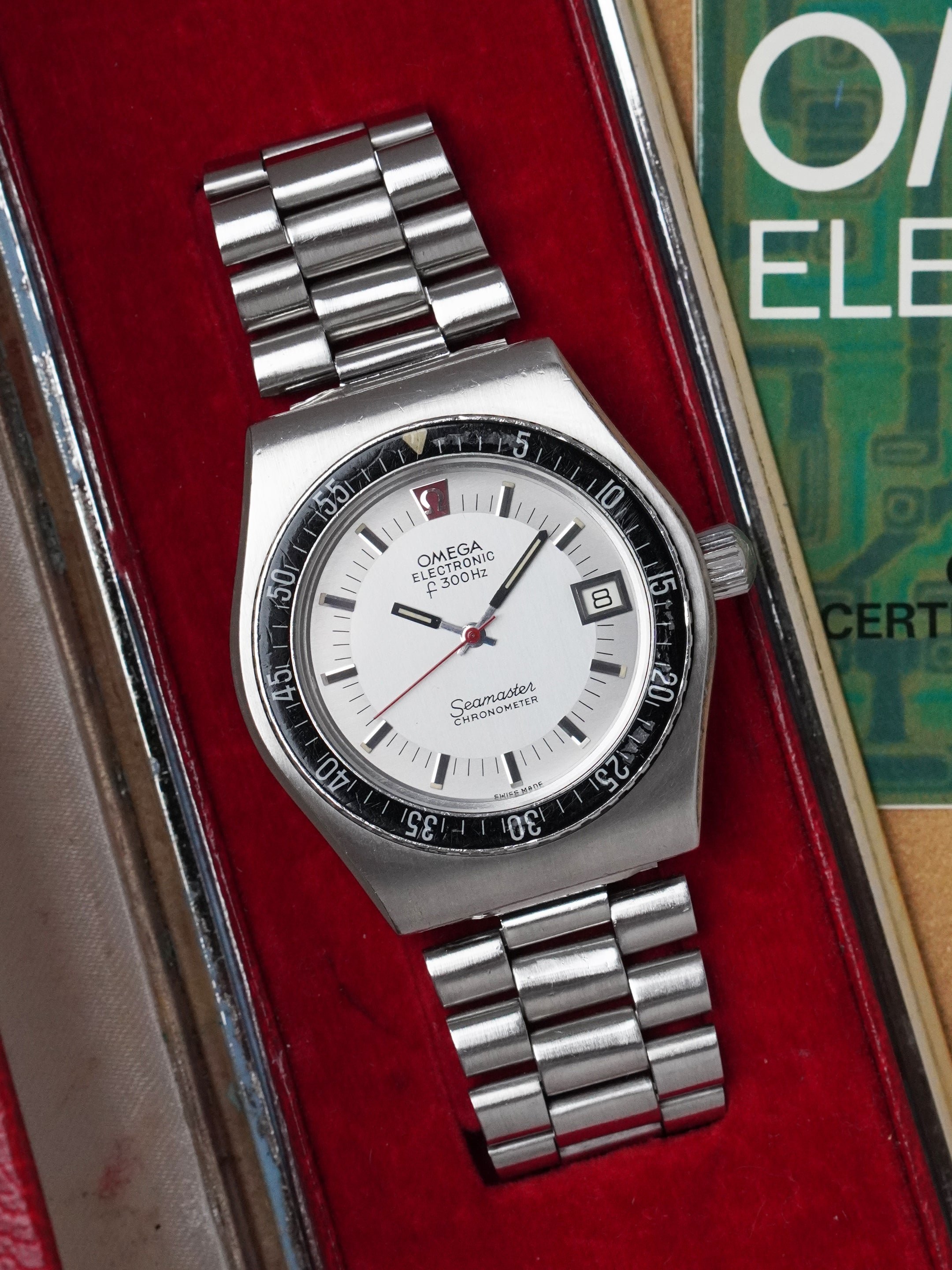 Omega Seamaster Electronic F300hz "Hummer" 198.0016 - Box, Tuning-Fork (1972)