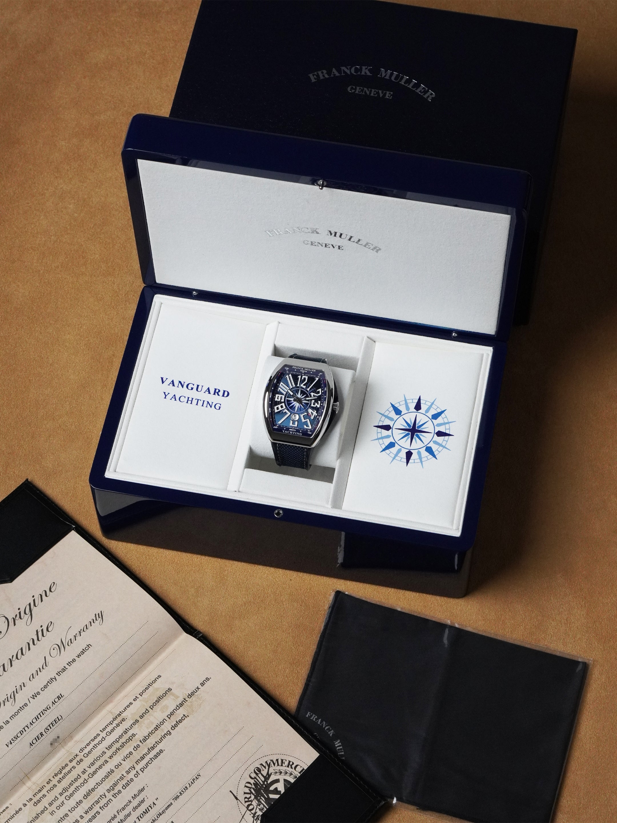 Franck Muller Vanguard Yachting V45SCDTYACHT - Stainless Steel, Blue Dial, Full Set (2019)