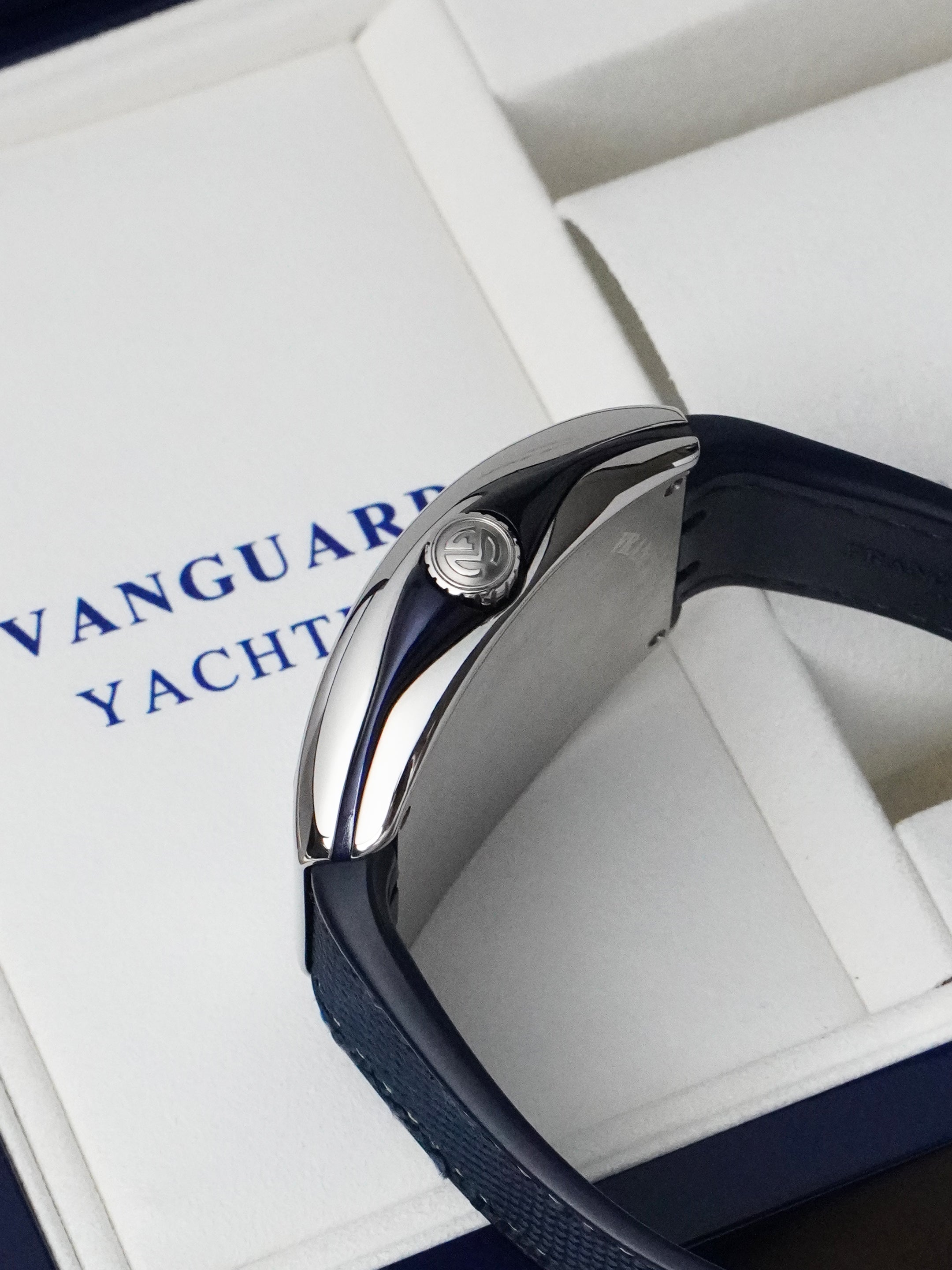 Franck Muller Vanguard Yachting V45SCDTYACHT - Stainless Steel, Blue Dial, Full Set (2019)