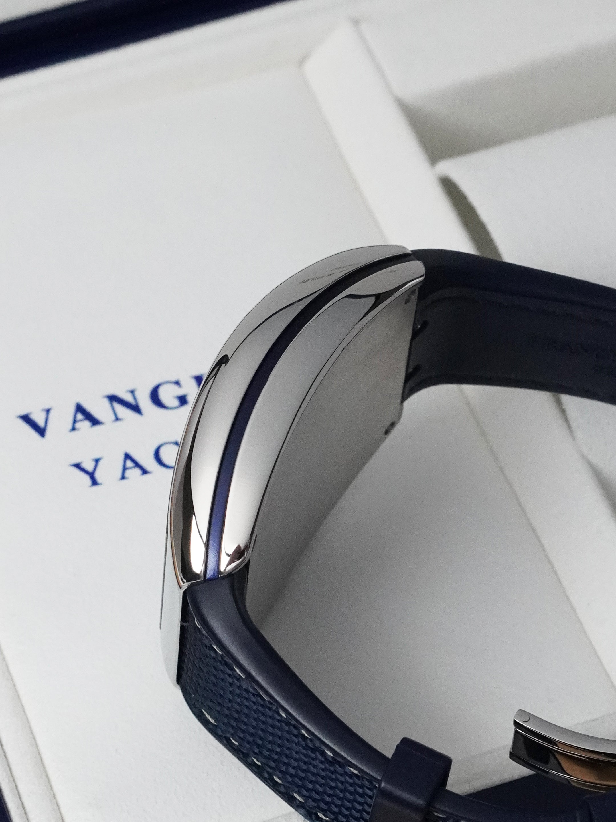 Franck Muller Vanguard Yachting V45SCDTYACHT - Stainless Steel, Blue Dial, Full Set (2019)
