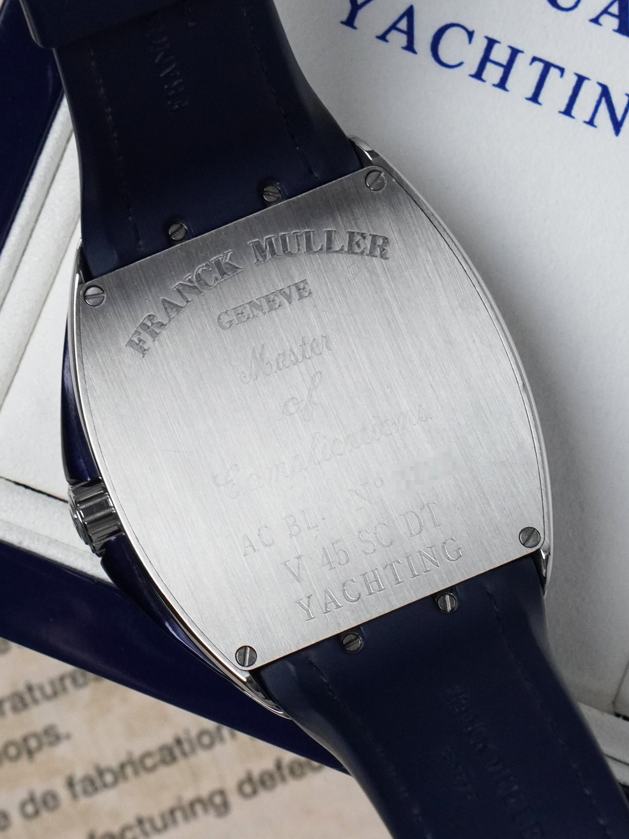 Franck Muller Vanguard Yachting V45SCDTYACHT - Stainless Steel, Blue Dial, Full Set (2019)