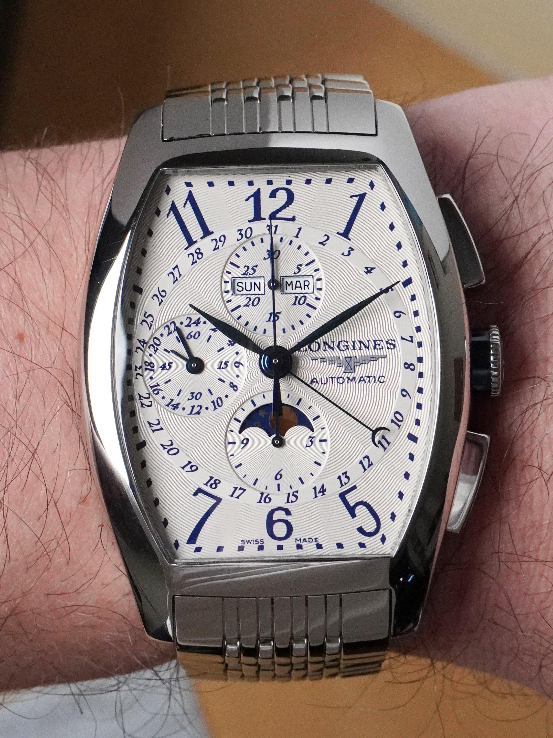 Longines Evidenza Moonphase Chronograph L2.688.4.78.4 - Cream Dial, Full Set (2008)