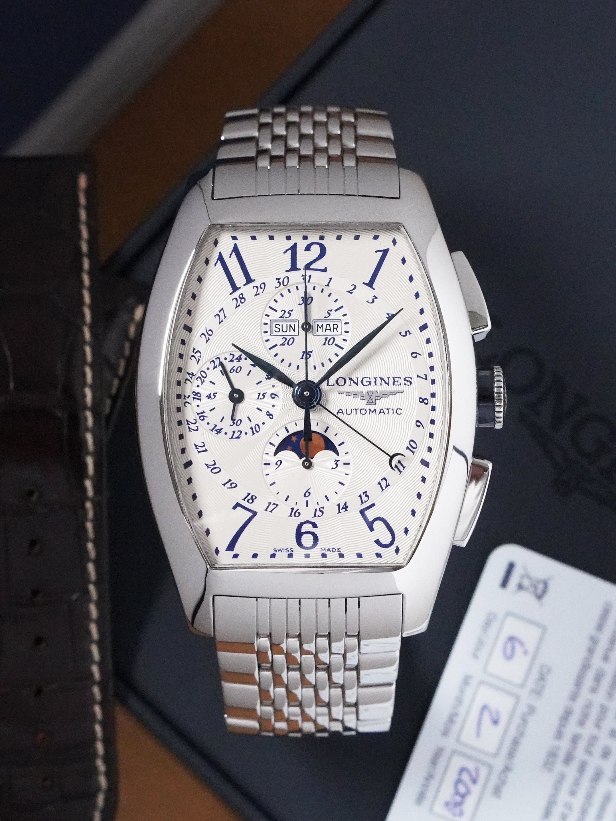 Longines Evidenza Moonphase Chronograph L2.688.4.78.4 - Cream Dial, Full Set (2008)