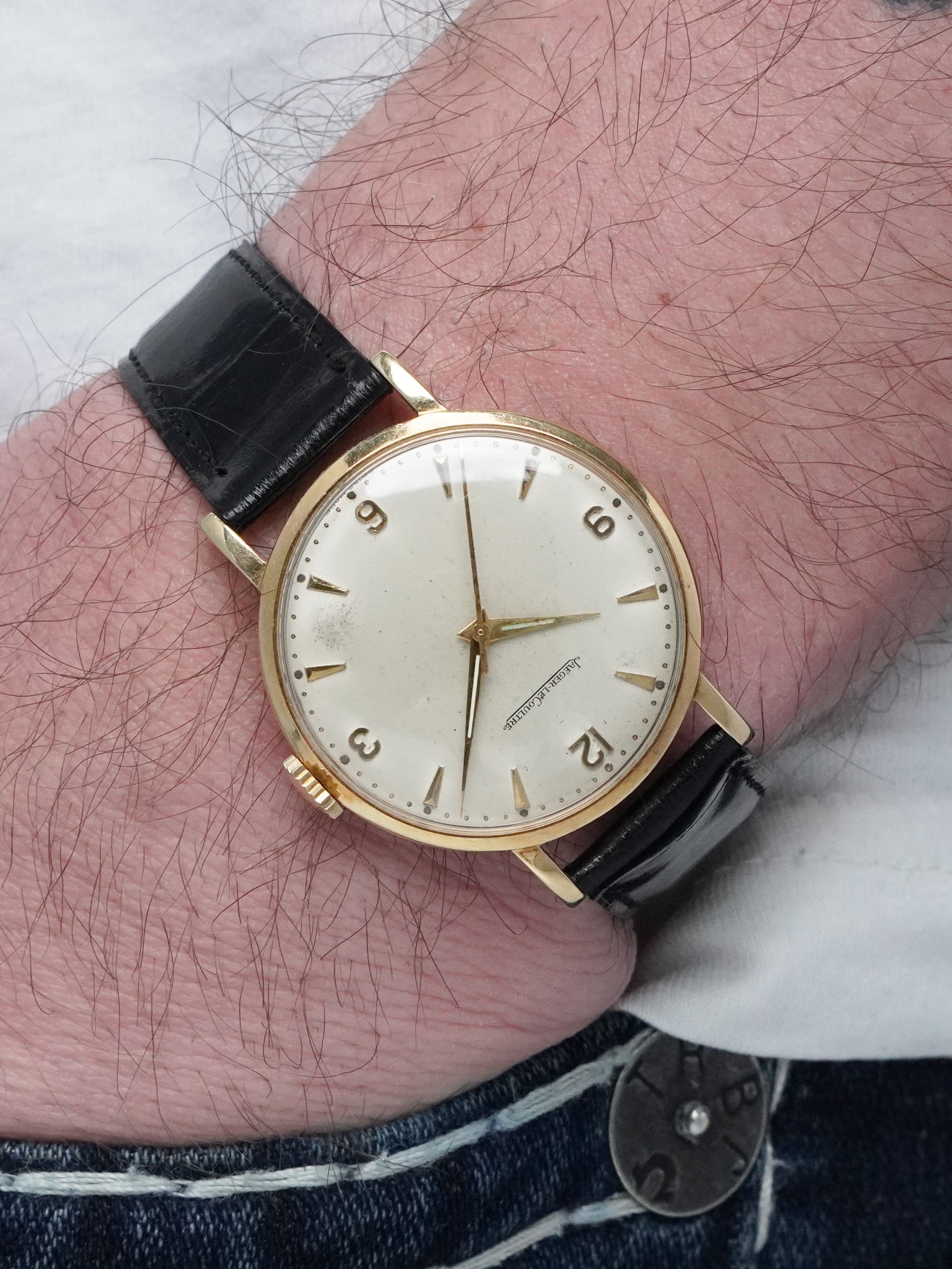 Jaeger-LeCoultre 2953 - 14k 0.585 Yellow Gold, Cream Dial, Manual Winding, Box (1957)