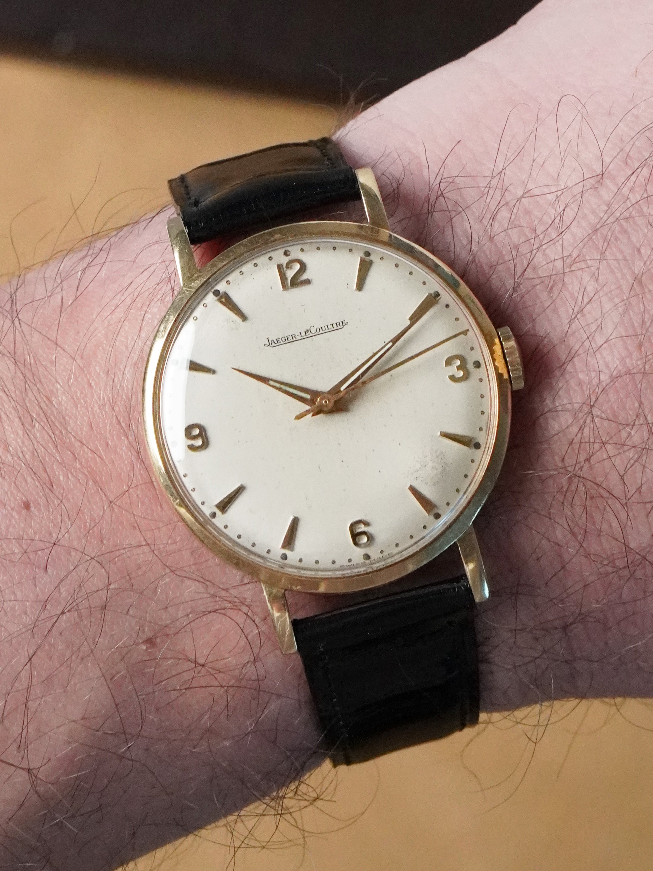Jaeger-LeCoultre 2953 - 14k 0.585 Yellow Gold, Cream Dial, Manual Winding, Box (1957)