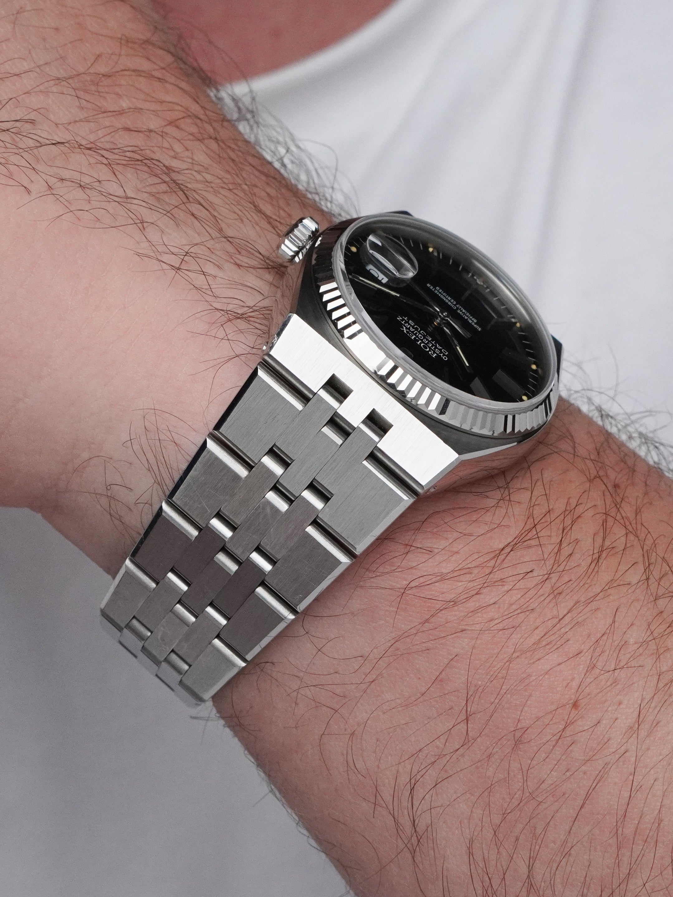 Rolex Datejust Oysterquartz 17014 - Stainless Steel, Black Dial