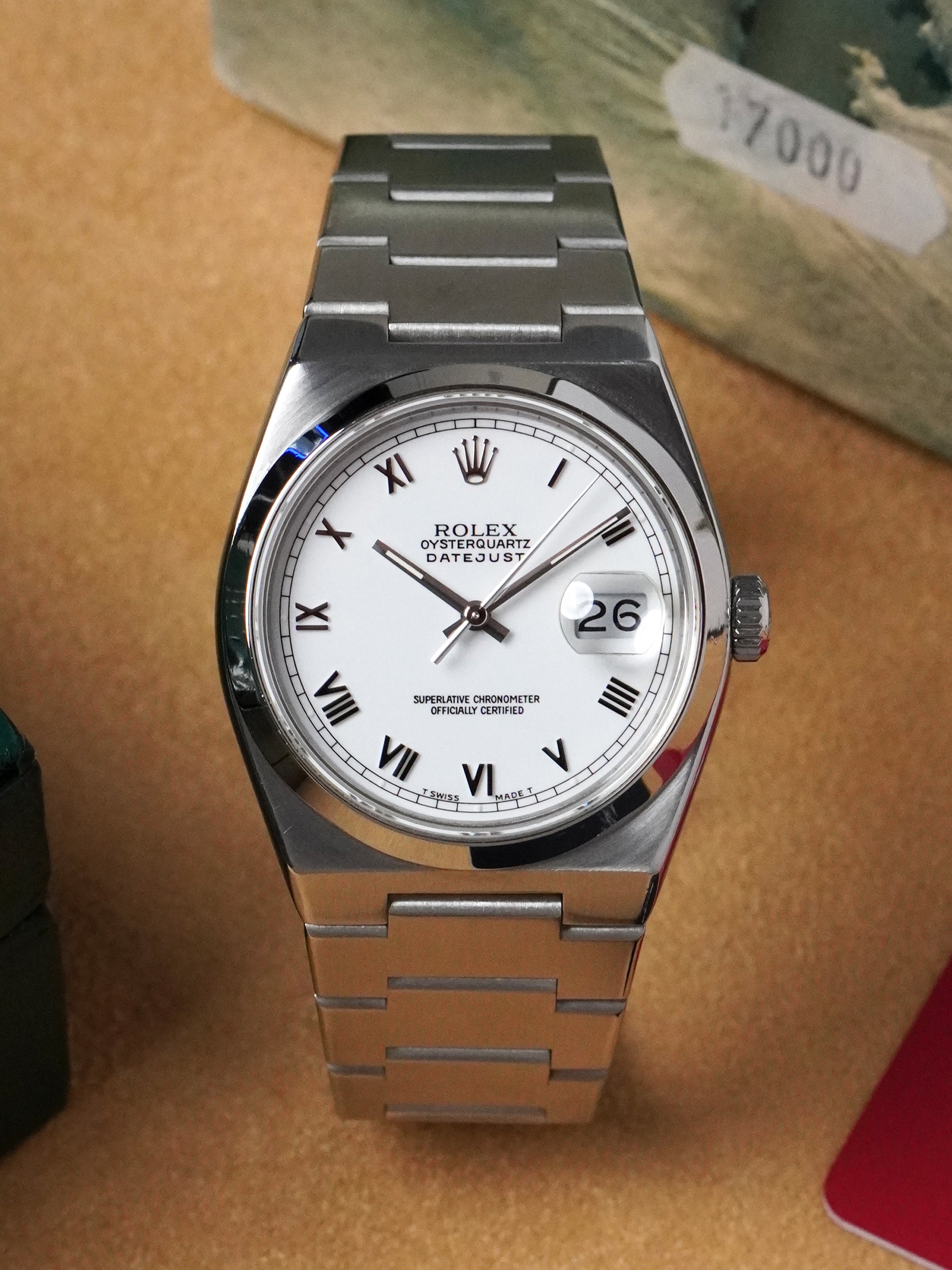 Rolex Datejust Oysterquartz 17000 - Stainless Steel, White Dial, Quartz, Box Only (1990)