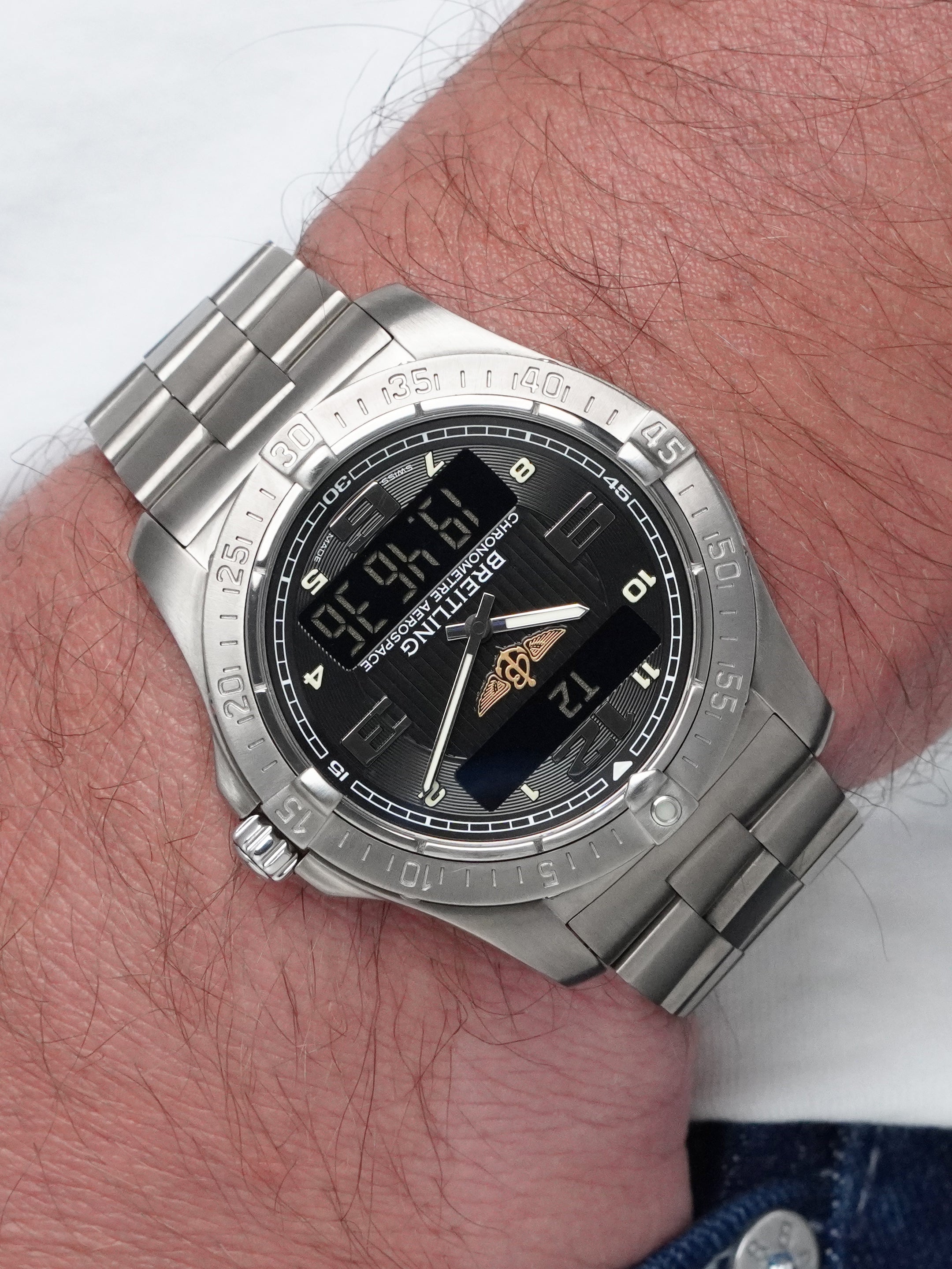 Breitling Aerospace Avantage E7936210/B962 - Titanium, Black Dial, Quartz, Full Set (2015)