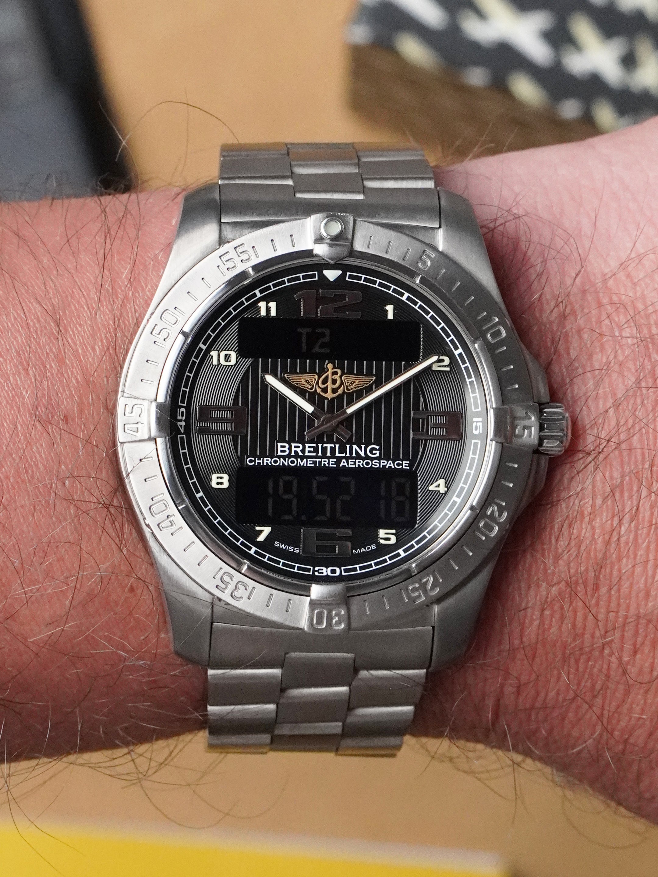 Breitling Aerospace Avantage E7936210/B962 - Titanium, Black Dial, Quartz, Full Set (2015)