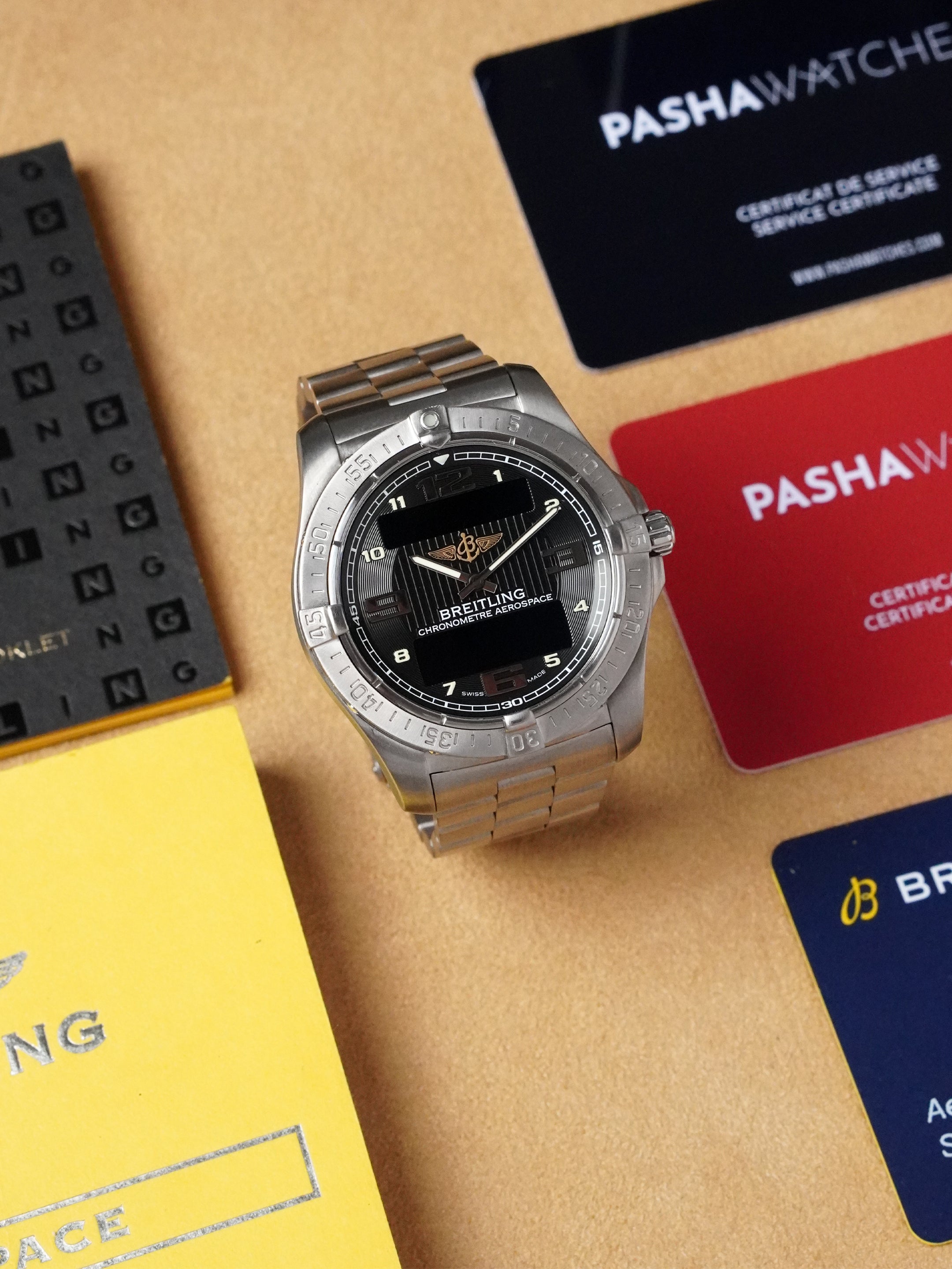 Breitling Aerospace Avantage E7936210/B962 - Titanium, Black Dial, Quartz, Full Set (2015)