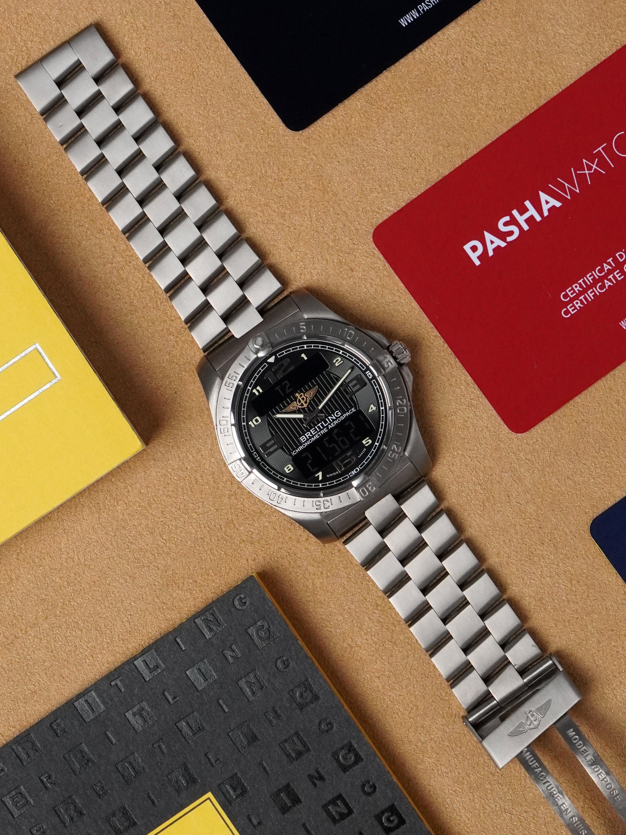 Breitling Aerospace Avantage E7936210/B962 - Titanium, Black Dial, Quartz, Full Set (2015)