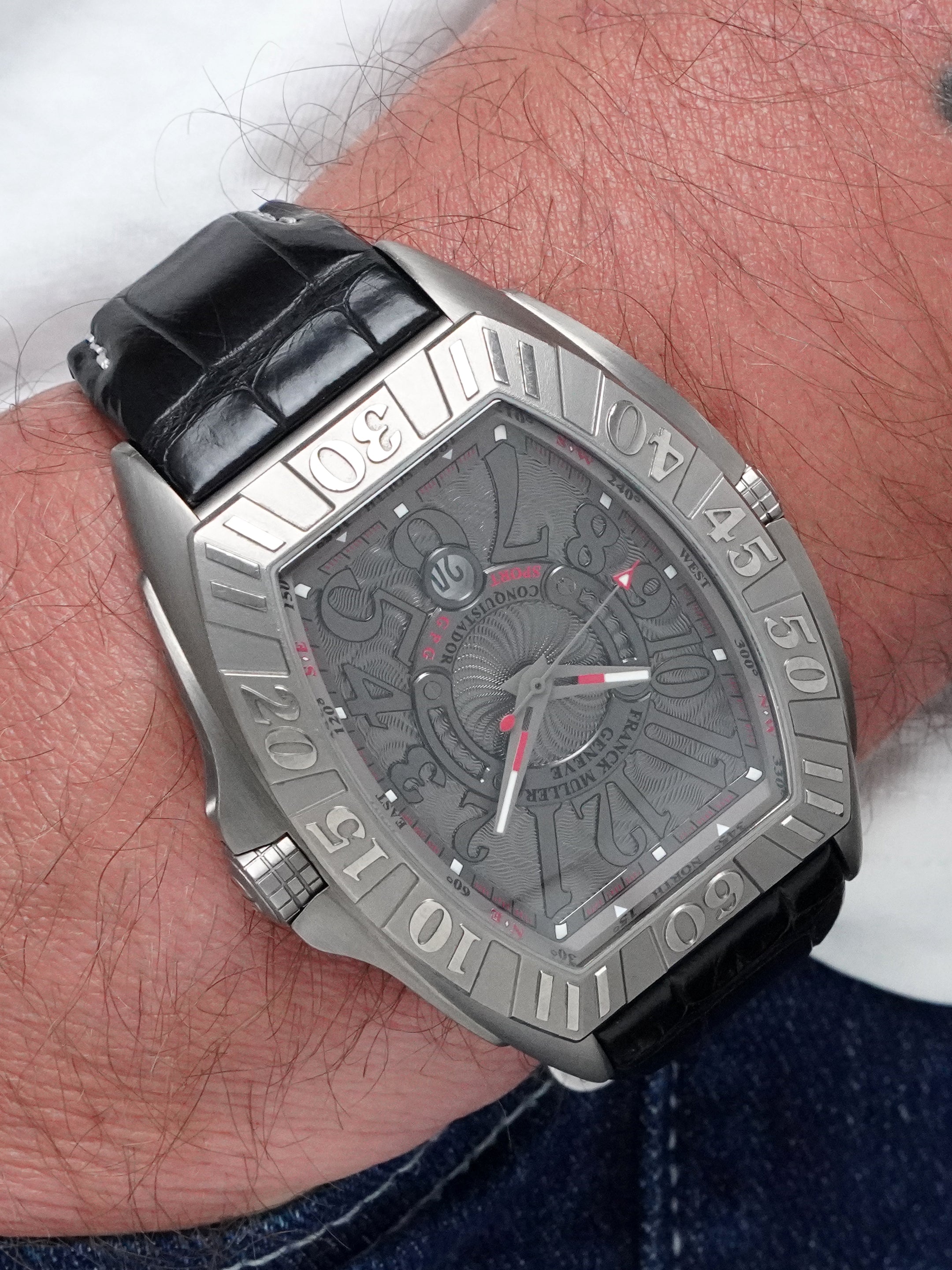 Franck Muller Conquistador Grand Prix 9900 SC DT GPG - Titanium, Full Set (2015)