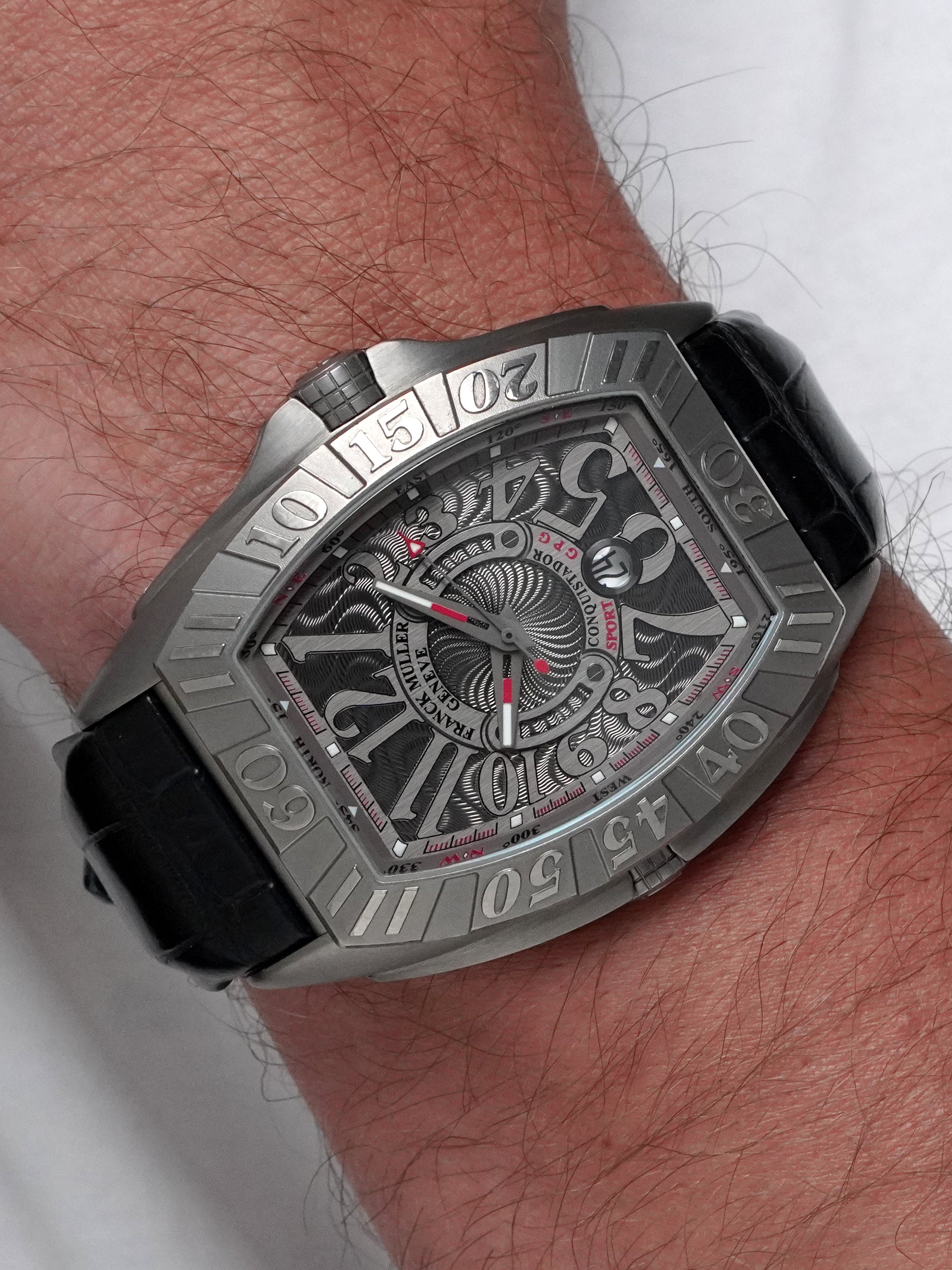 Franck Muller Conquistador Grand Prix 9900 SC DT GPG - Titanium, Full Set (2015)