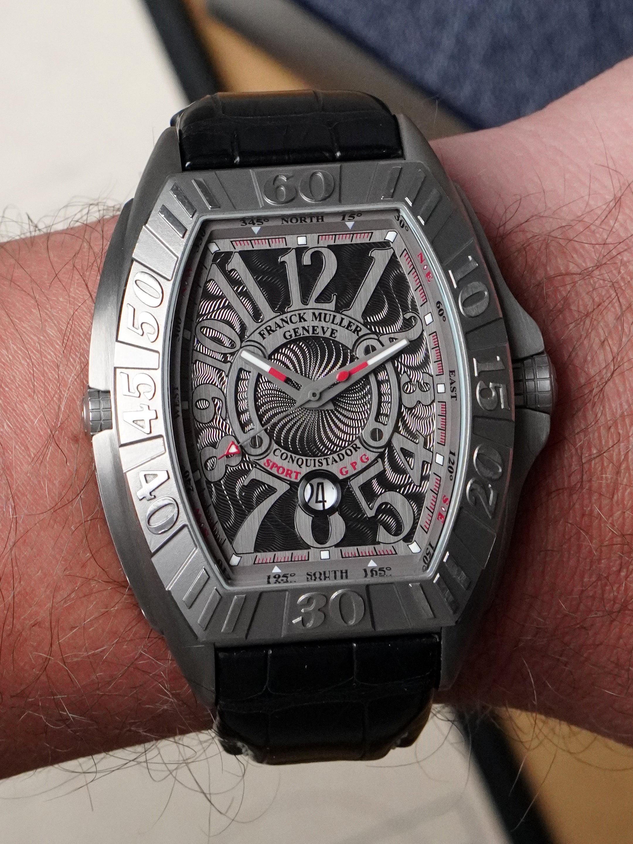 Franck Muller Conquistador Grand Prix 9900 SC DT GPG - Titanium, Full Set (2015)