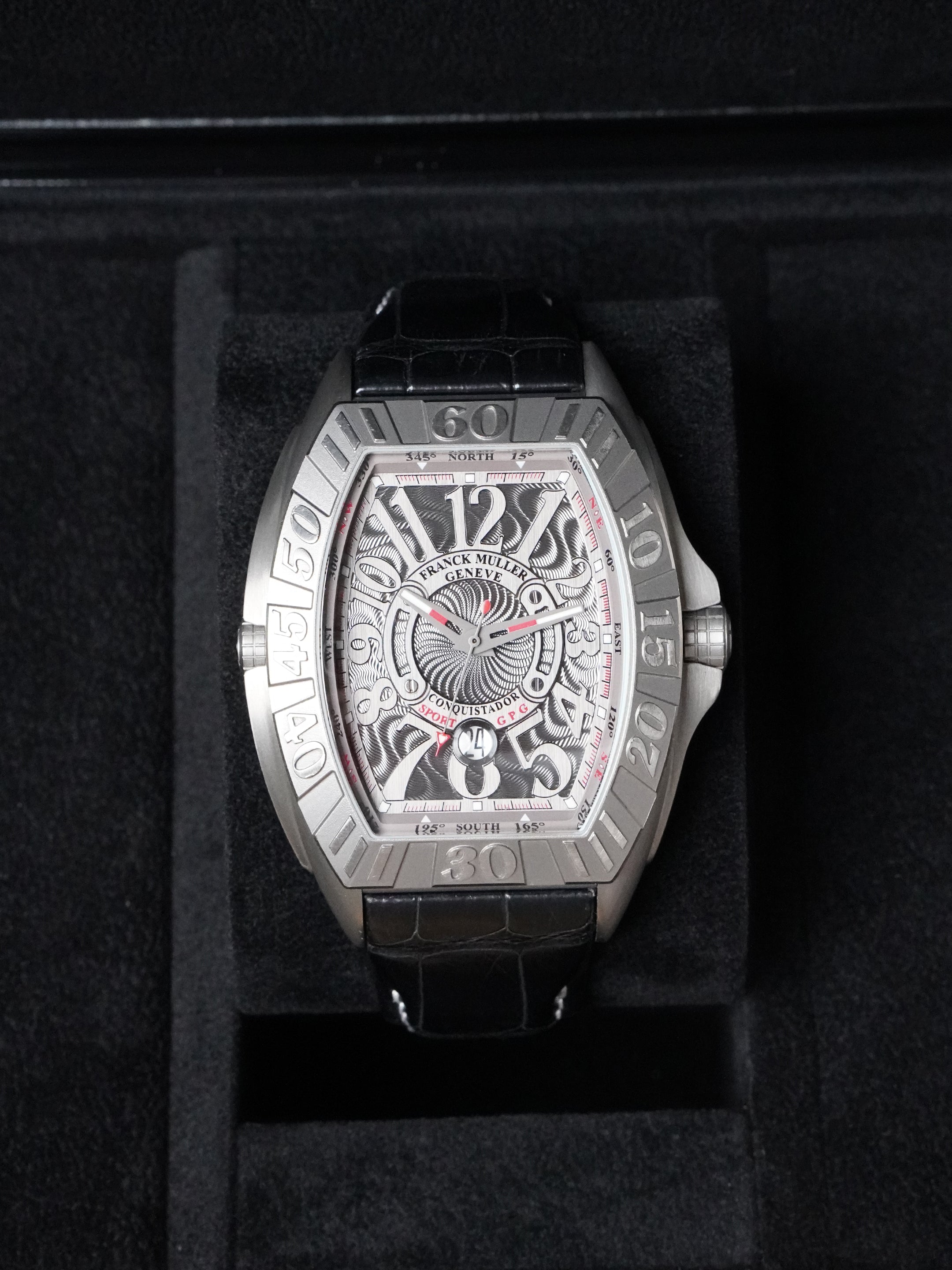 Franck Muller Conquistador Grand Prix 9900 SC DT GPG - Titanium, Full Set (2015)