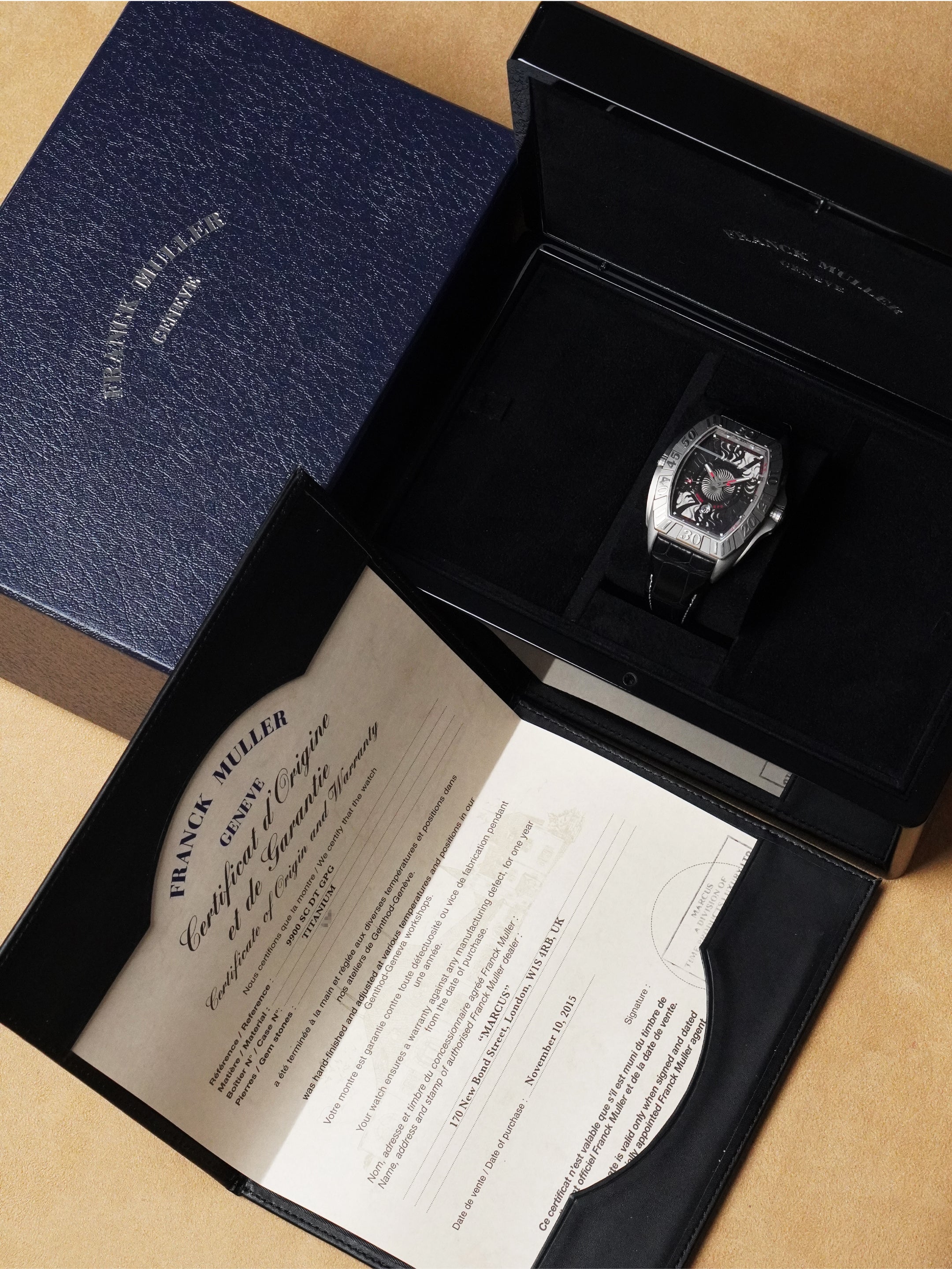 Franck Muller Conquistador Grand Prix 9900 SC DT GPG - Titanium, Full Set (2015)