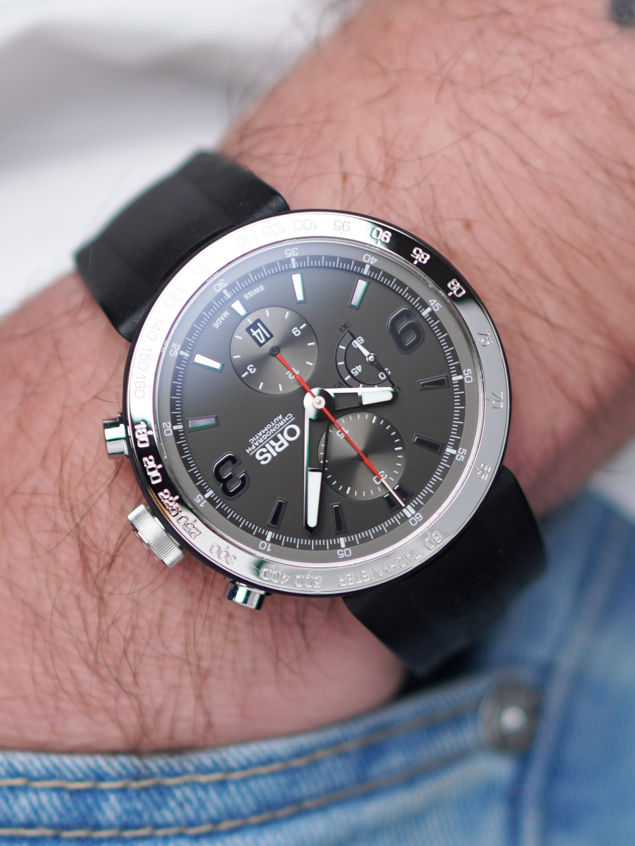 Oris TT1 Chronograph 01 674 7659 4163-07 4 25 06 - Steel, Grey Dial, Automatic, Box Only (2014)