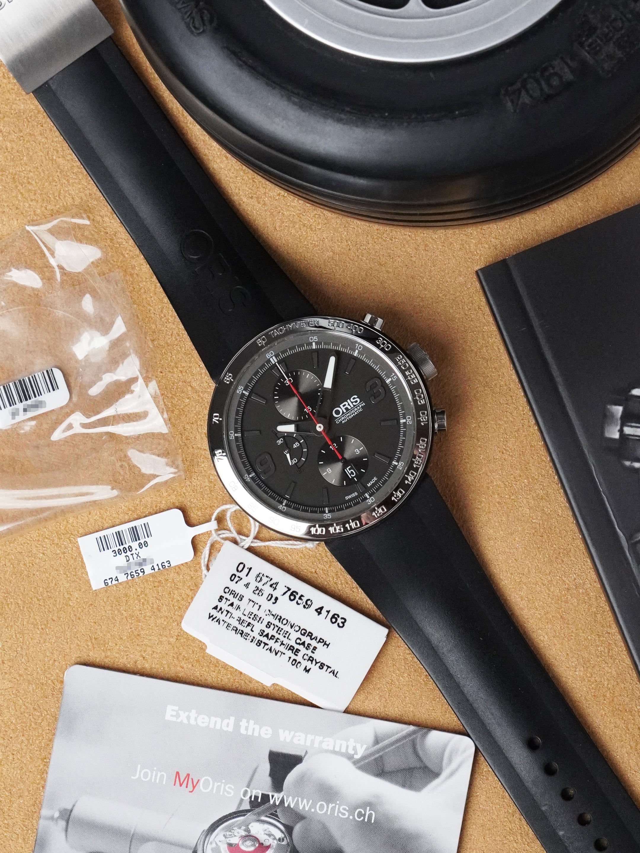 Oris TT1 Chronograph 01 674 7659 4163-07 4 25 06 - Steel, Grey Dial, Automatic, Box Only (2014)