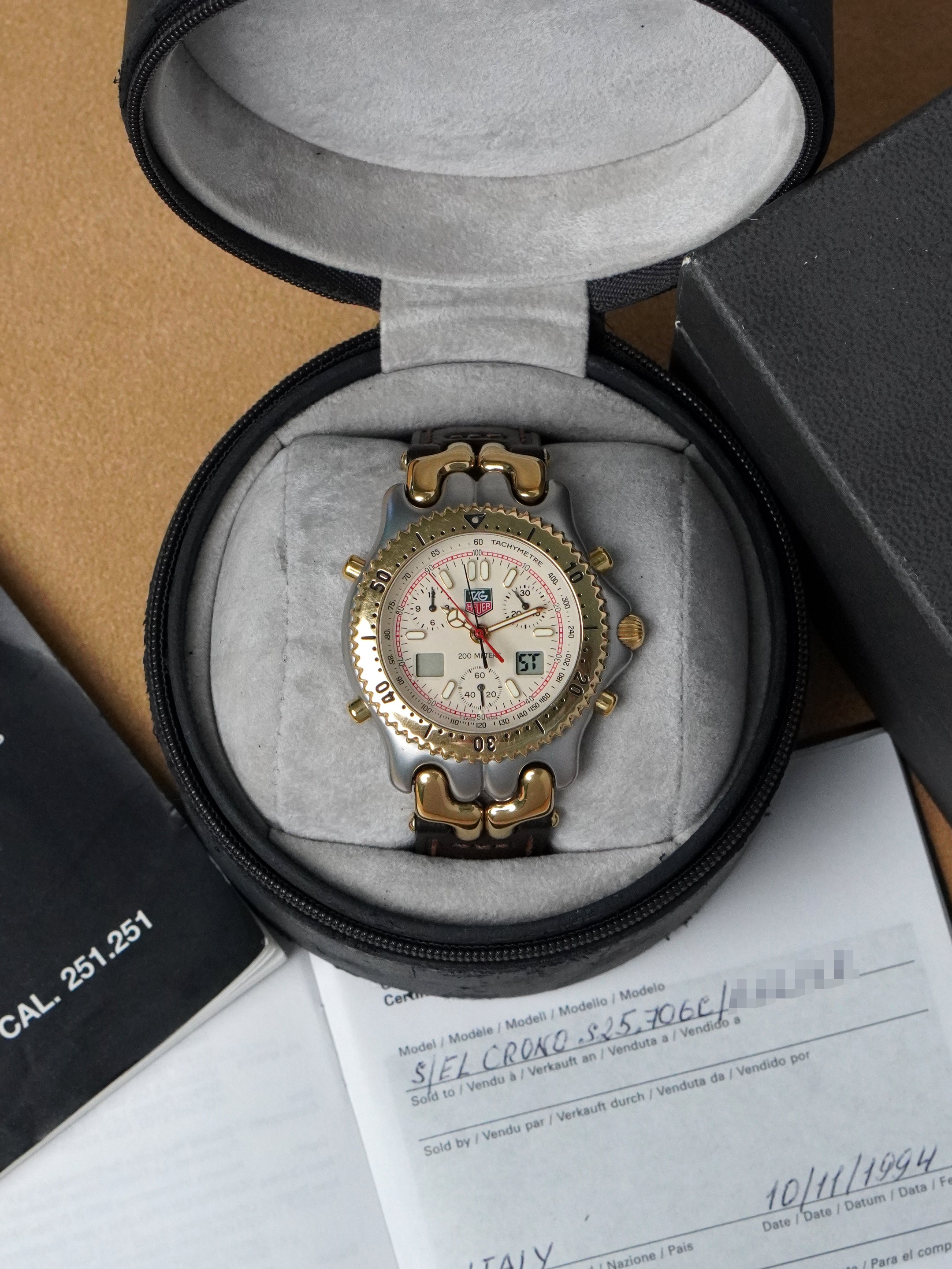 TAG Heuer S/EL Quartz Chronograph S25.706C - Ayrton Senna, Full Set (1993)