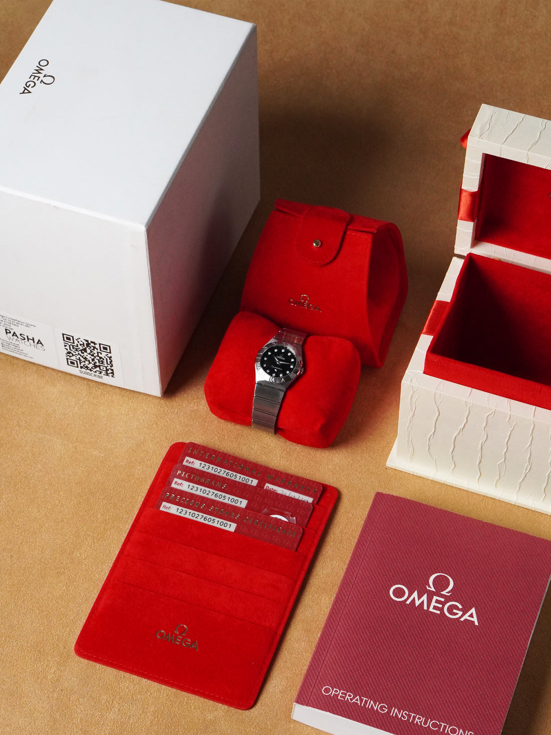 Omega Constellation 123.10.27.60.51.001 - Factory Diamonds, Supernova Dial, Quartz, Full Set (2010)