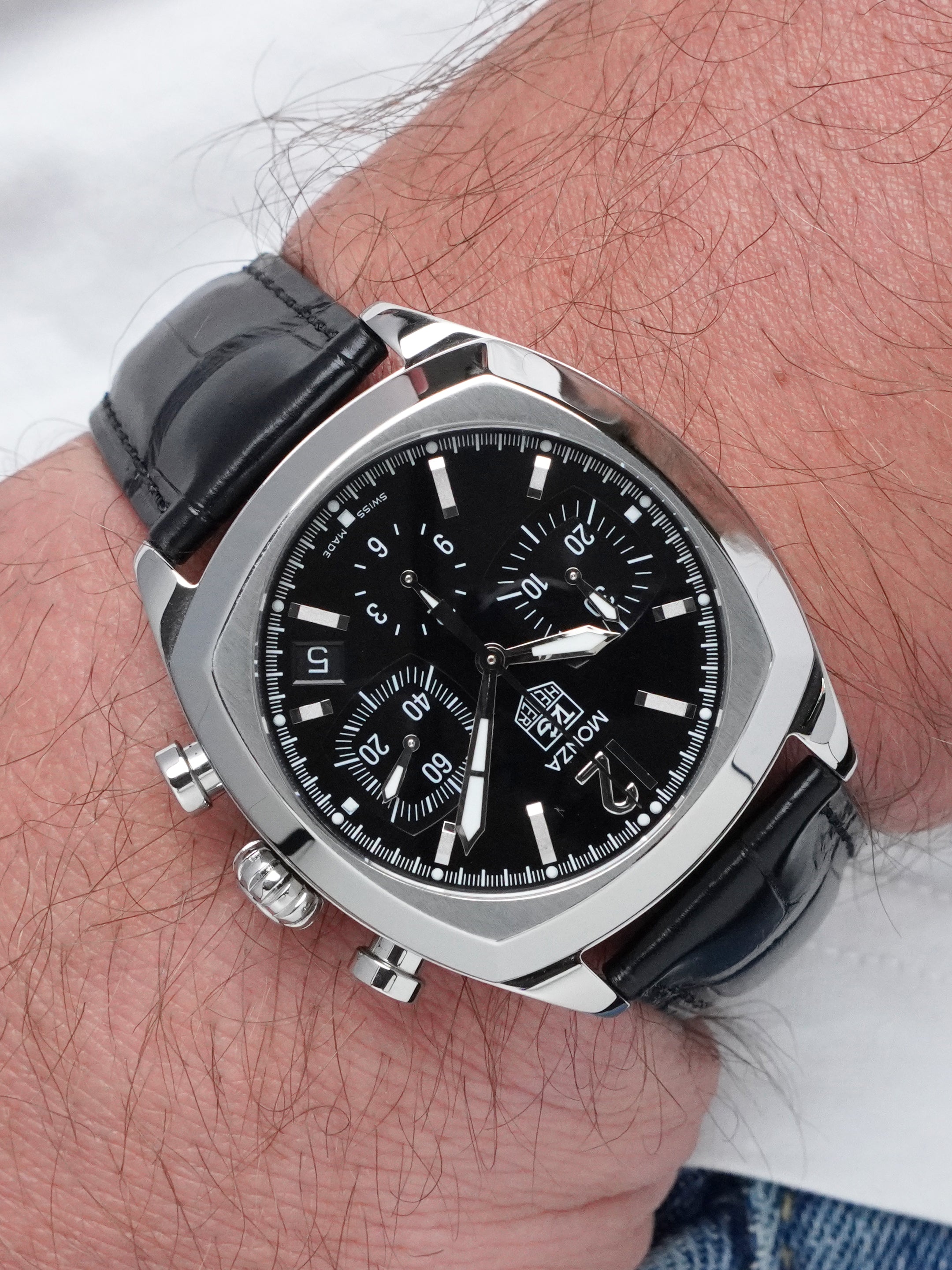 TAG Heuer Monza CR2113-0 - Stainless Steel, Black Dial, Automatic, Full Set (2003)