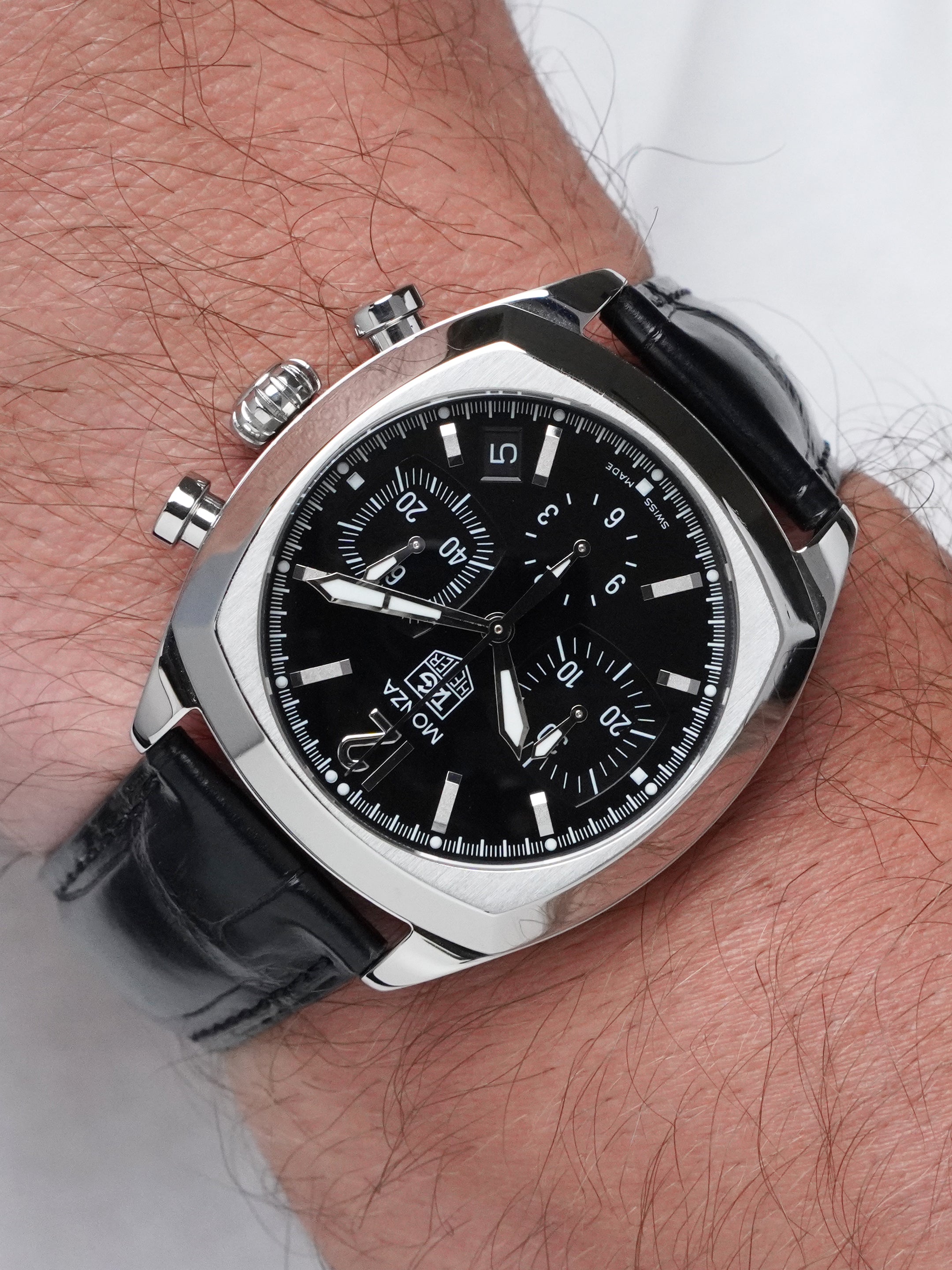 TAG Heuer Monza CR2113-0 - Stainless Steel, Black Dial, Automatic, Full Set (2003)