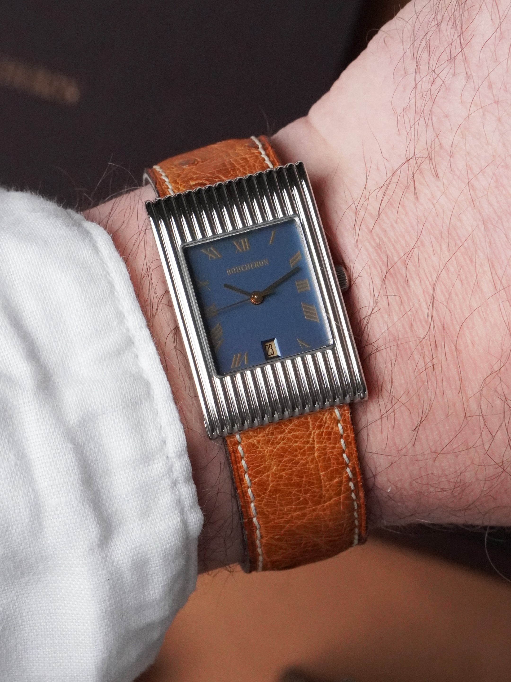 Boucheron Reflet - Stainless Steel, Blue Dial, Quartz, Full Set (2006)