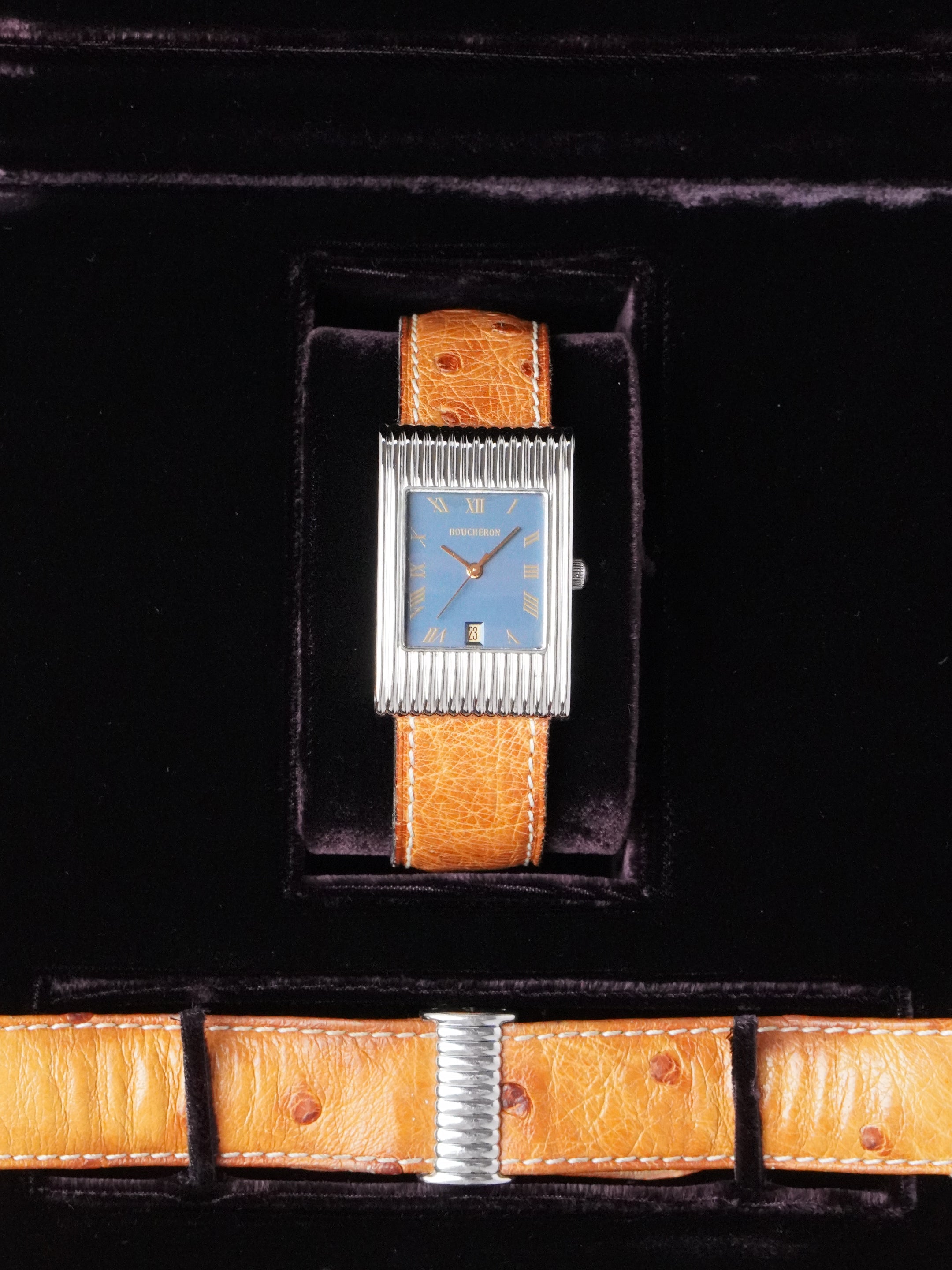 Boucheron Reflet - Stainless Steel, Blue Dial, Quartz, Full Set (2006)